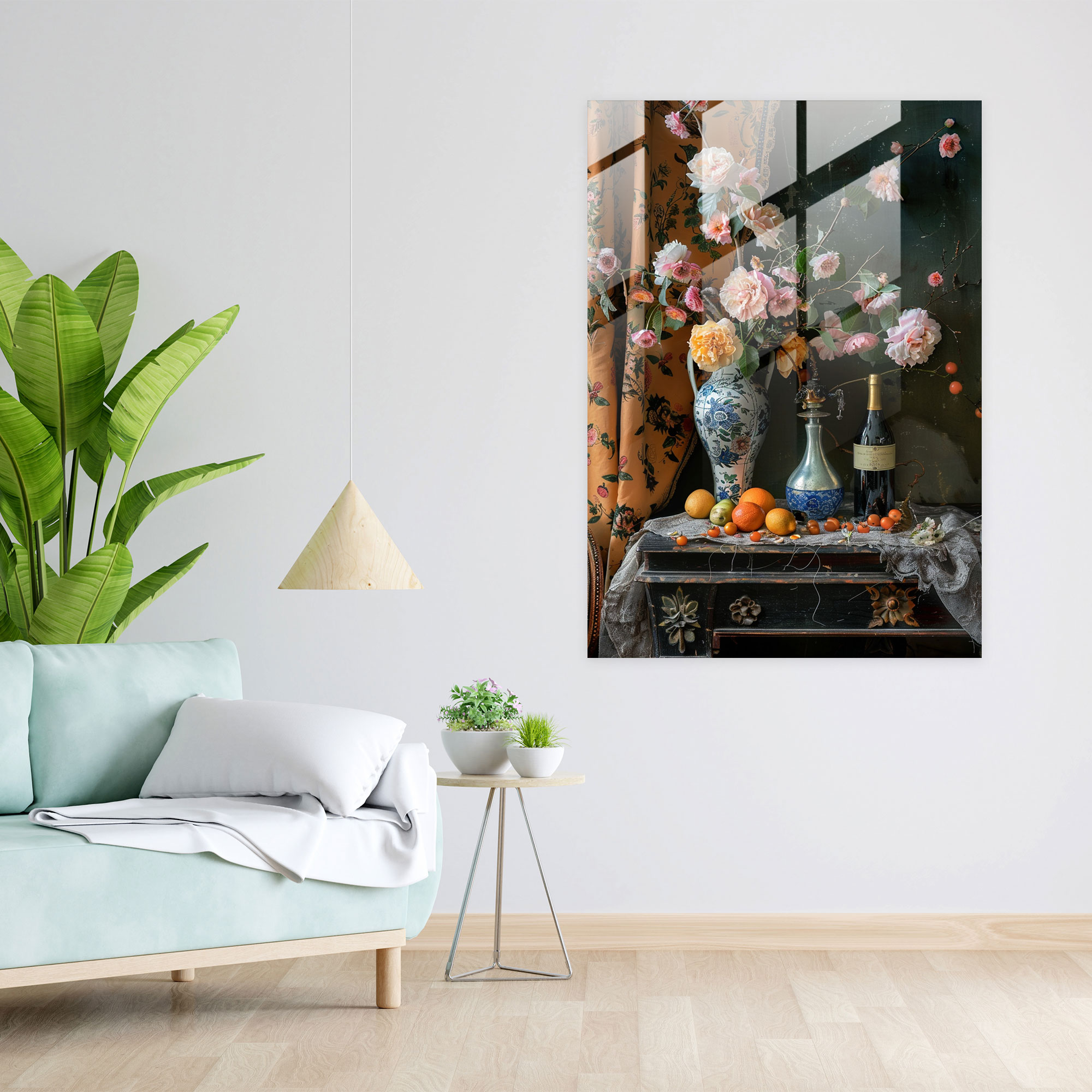 Johannes Vermeer Cam Tablo Duvar Sanatı - Cam Sanatı Duvar Dekorasyonu