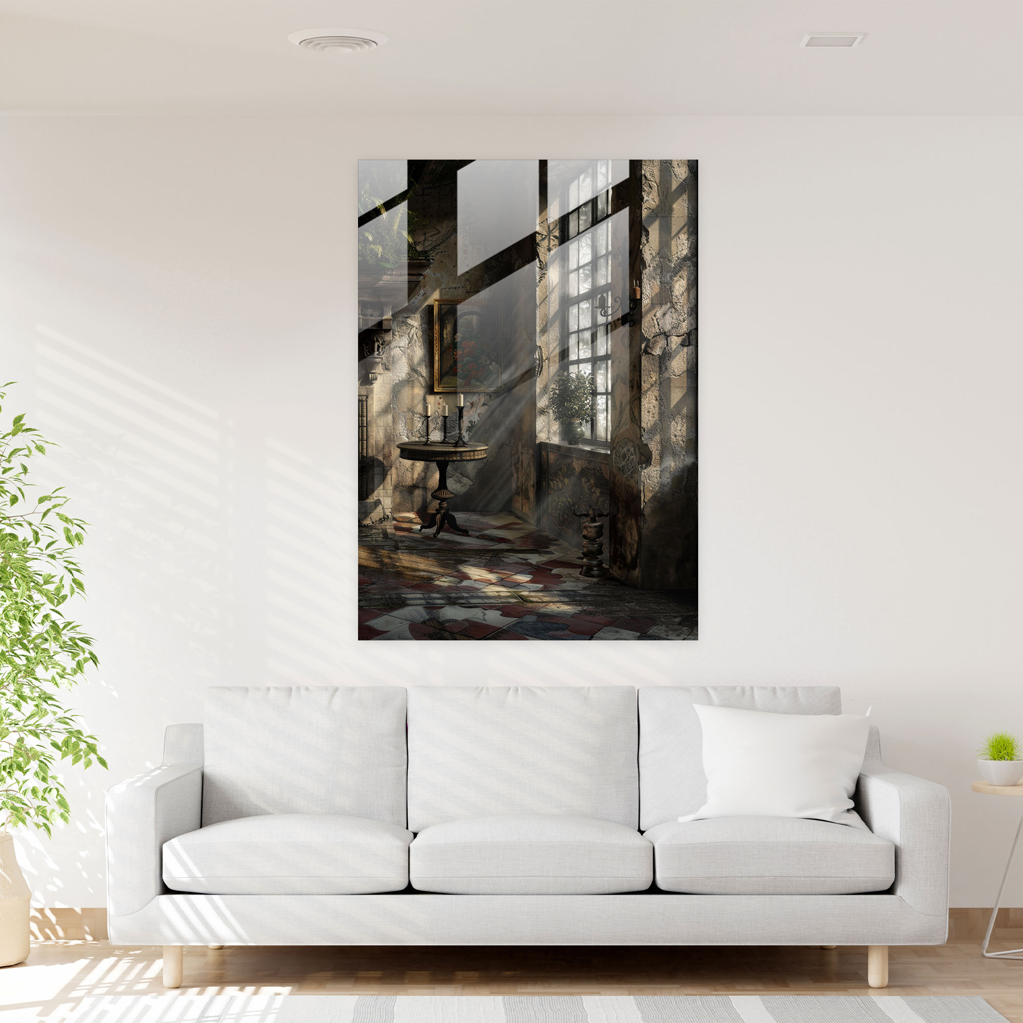 Hassas Güzellik Cam Tablo - Johannes Vermeer Duvar Dekorasyonu Cam Tablo