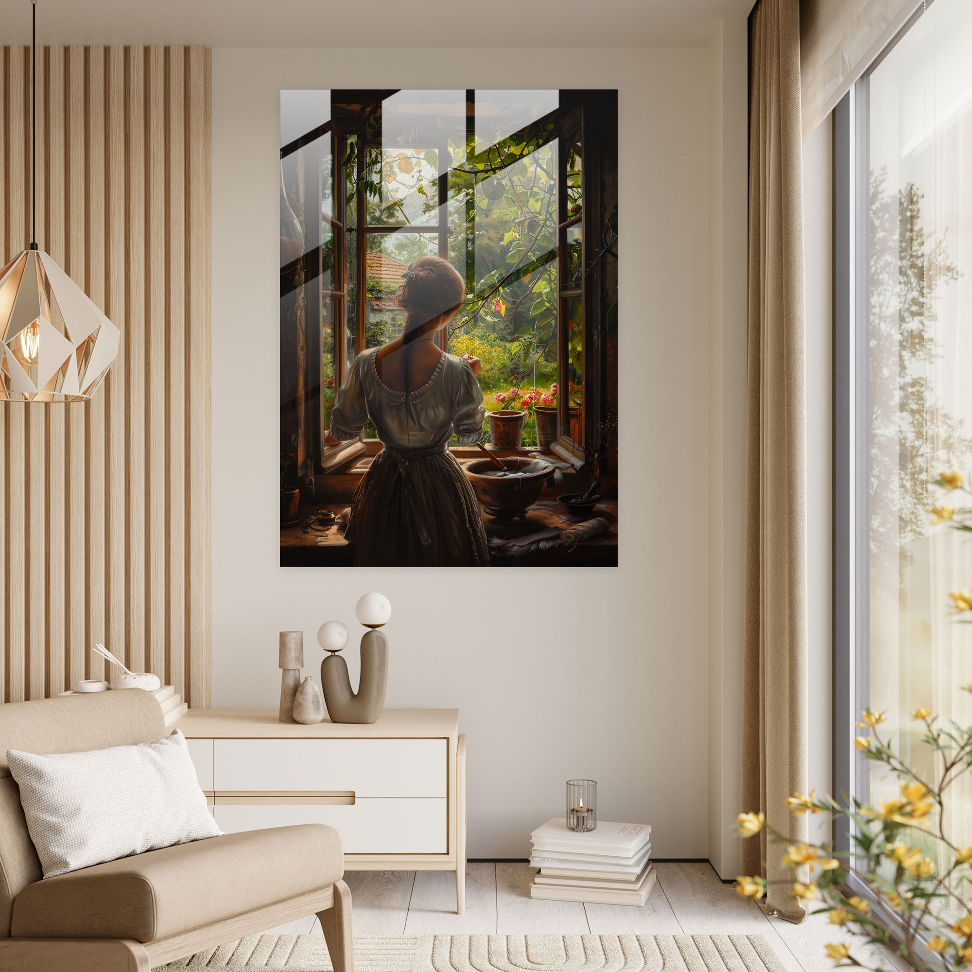 Johannes Vermeer Glass Art - Johannes Vermeer, Wall Decoration, Glass Art, Glass Wall Art