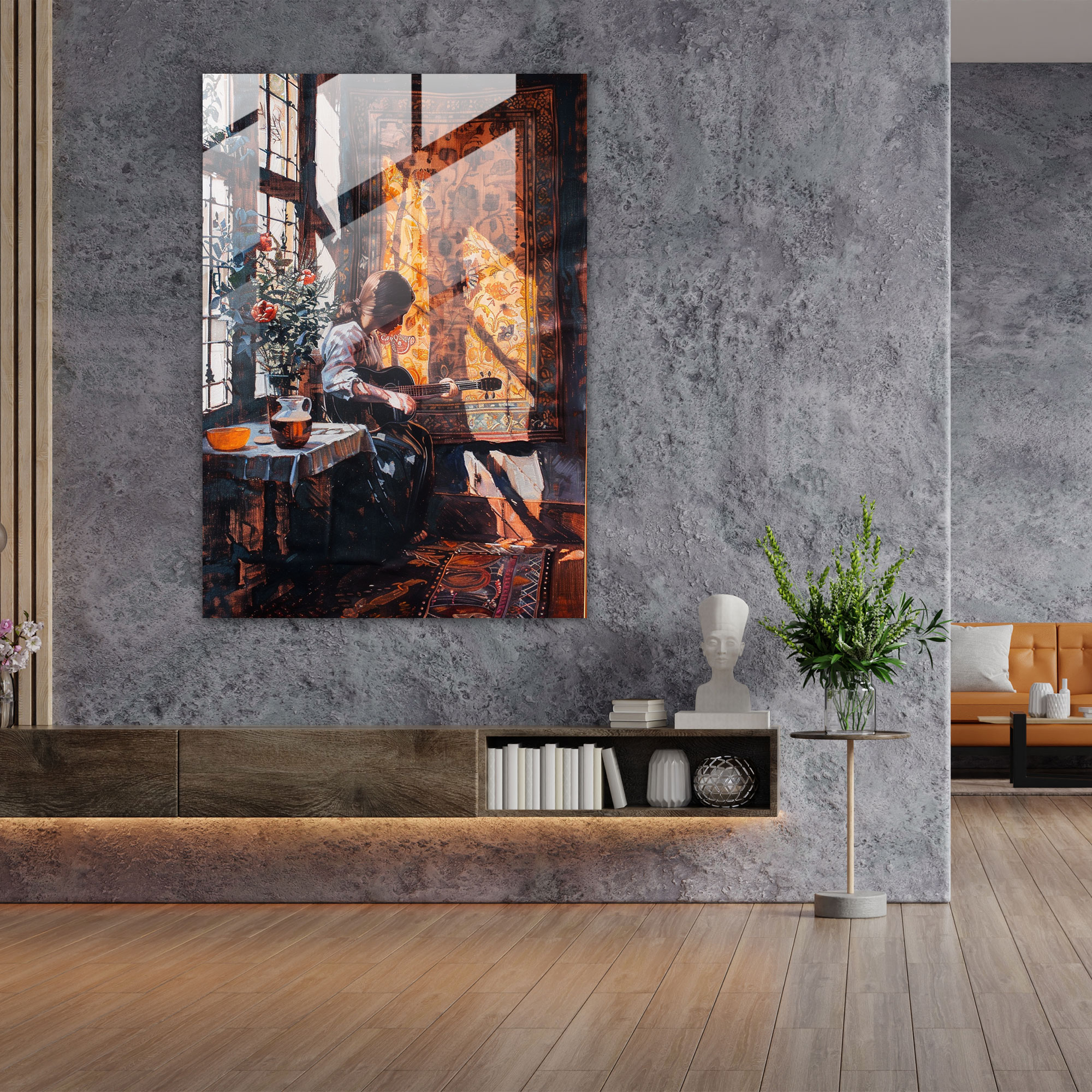 Johannes Vermeer Glass Print - Johannes Vermeer, Glass Art, Glass Wall Art, Glass Print