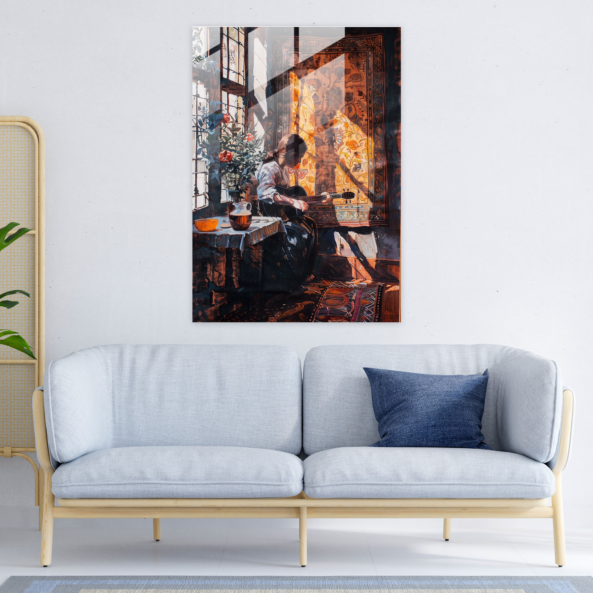 Johannes Vermeer Glass Print - Johannes Vermeer, Glass Art, Glass Wall Art, Glass Print