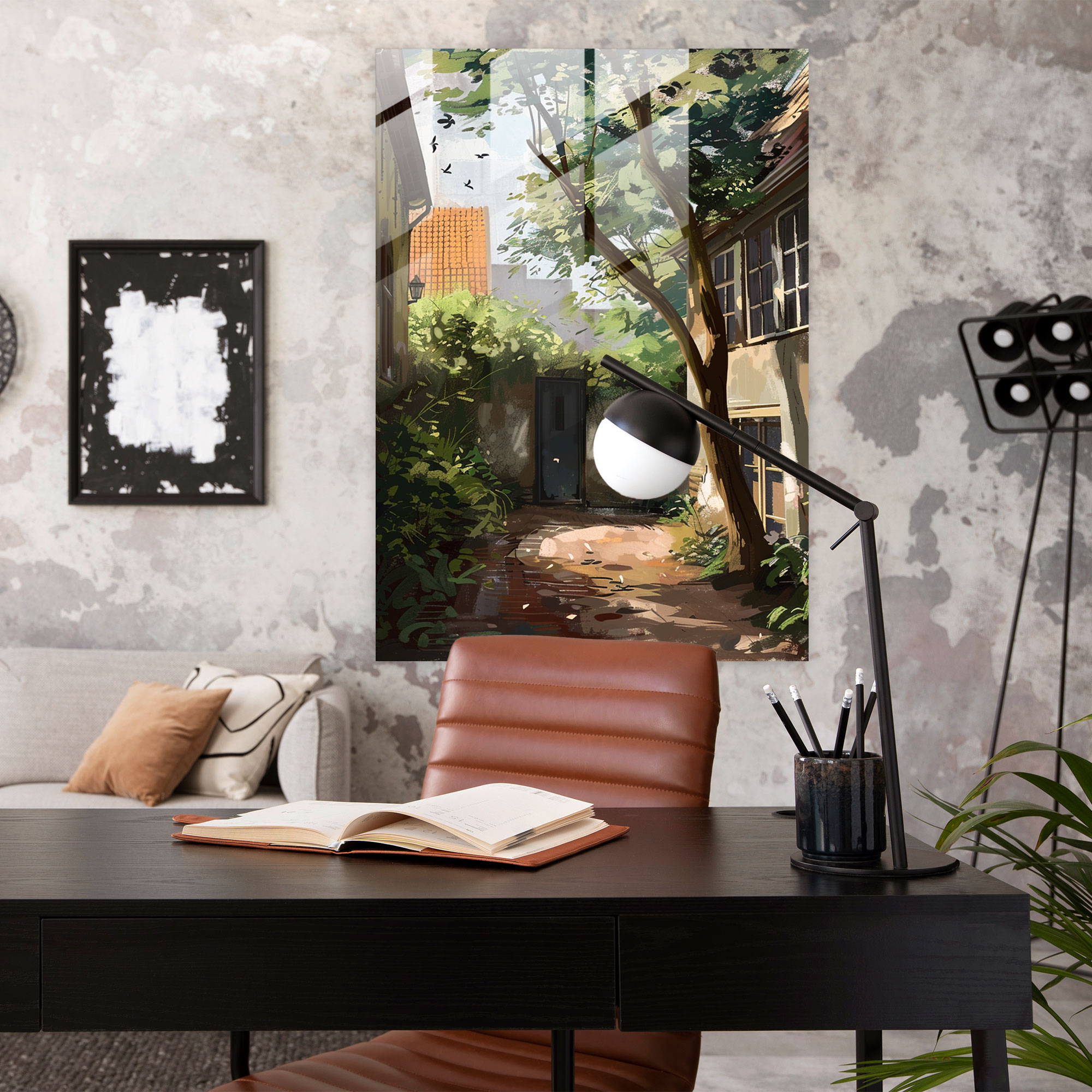 Johannes Vermeer Glass Print - Tranquil Outdoor Scene - Johannes Vermeer, Home Decoration, Wall Decoration, Glass Wall Art