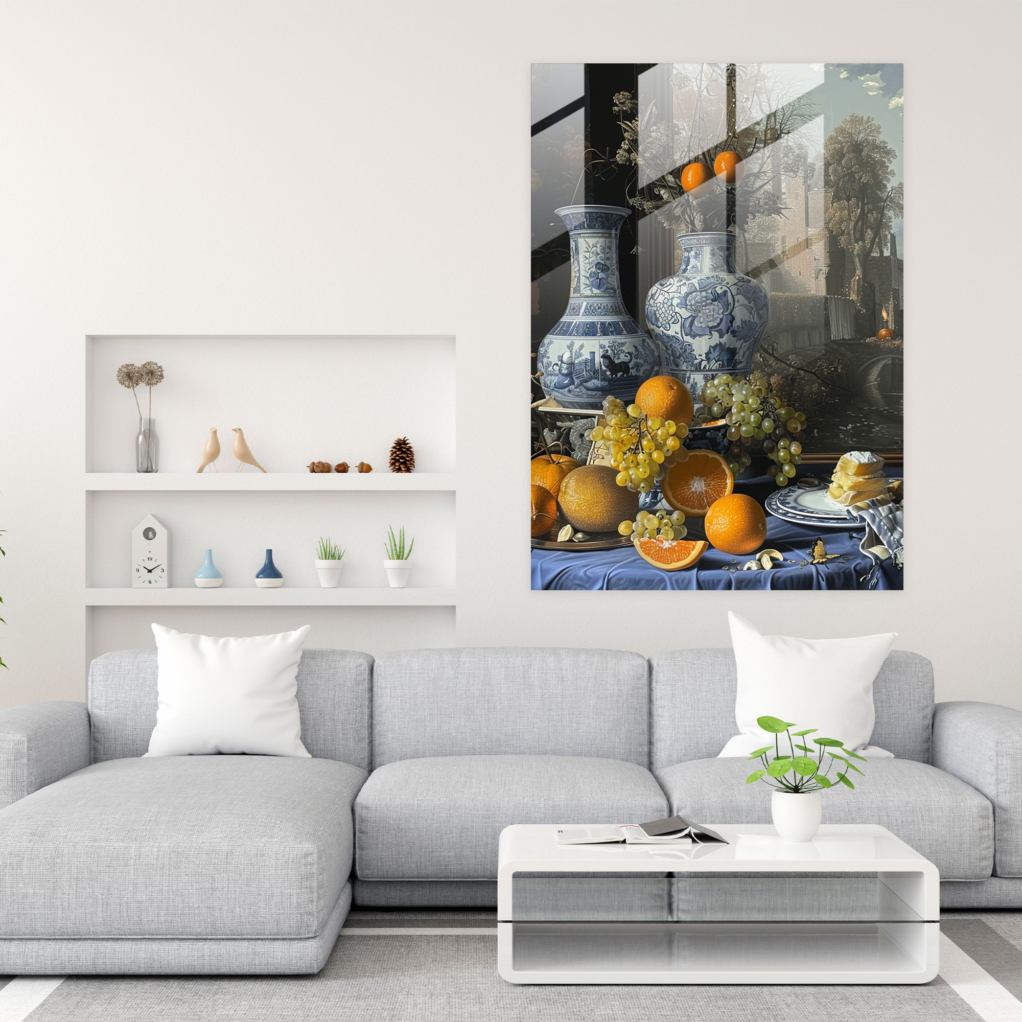 Johannes Vermeer Glass Print - Detailed Still Life - Johannes Vermeer, Johannes Vermeer, Glass Print, Wall Decoration