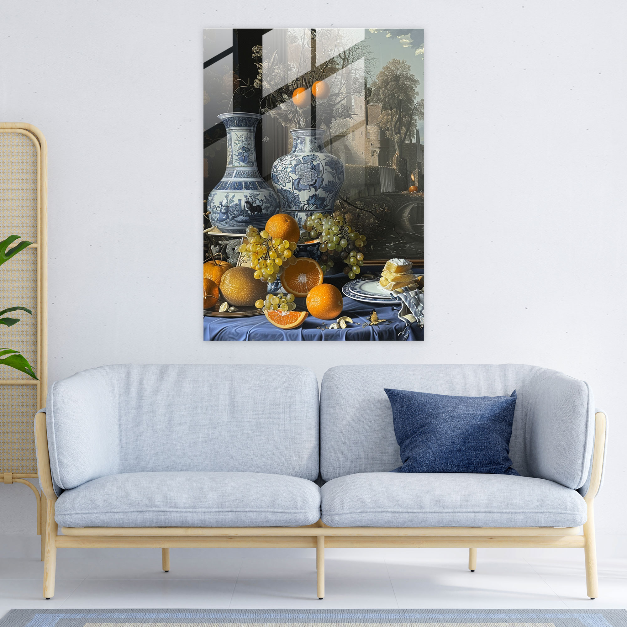 Johannes Vermeer Glass Print - Detailed Still Life - Johannes Vermeer, Johannes Vermeer, Glass Print, Wall Decoration