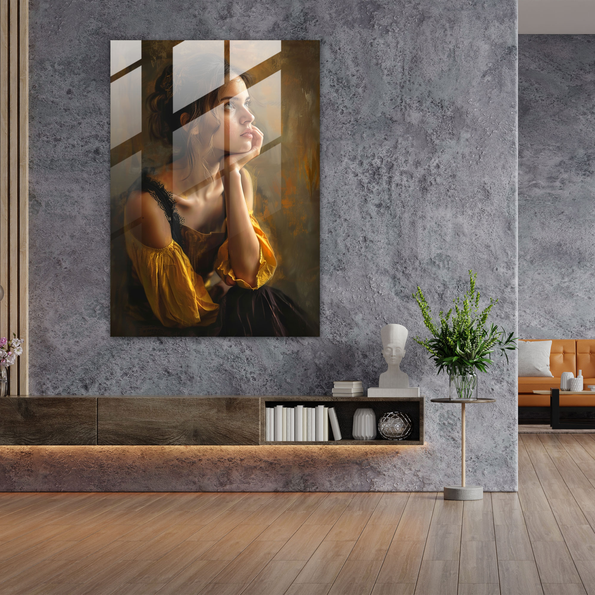 Johannes Vermeer Glass Print - Johannes Vermeer, Wall Decoration, Home Decoration, Johannes Vermeer