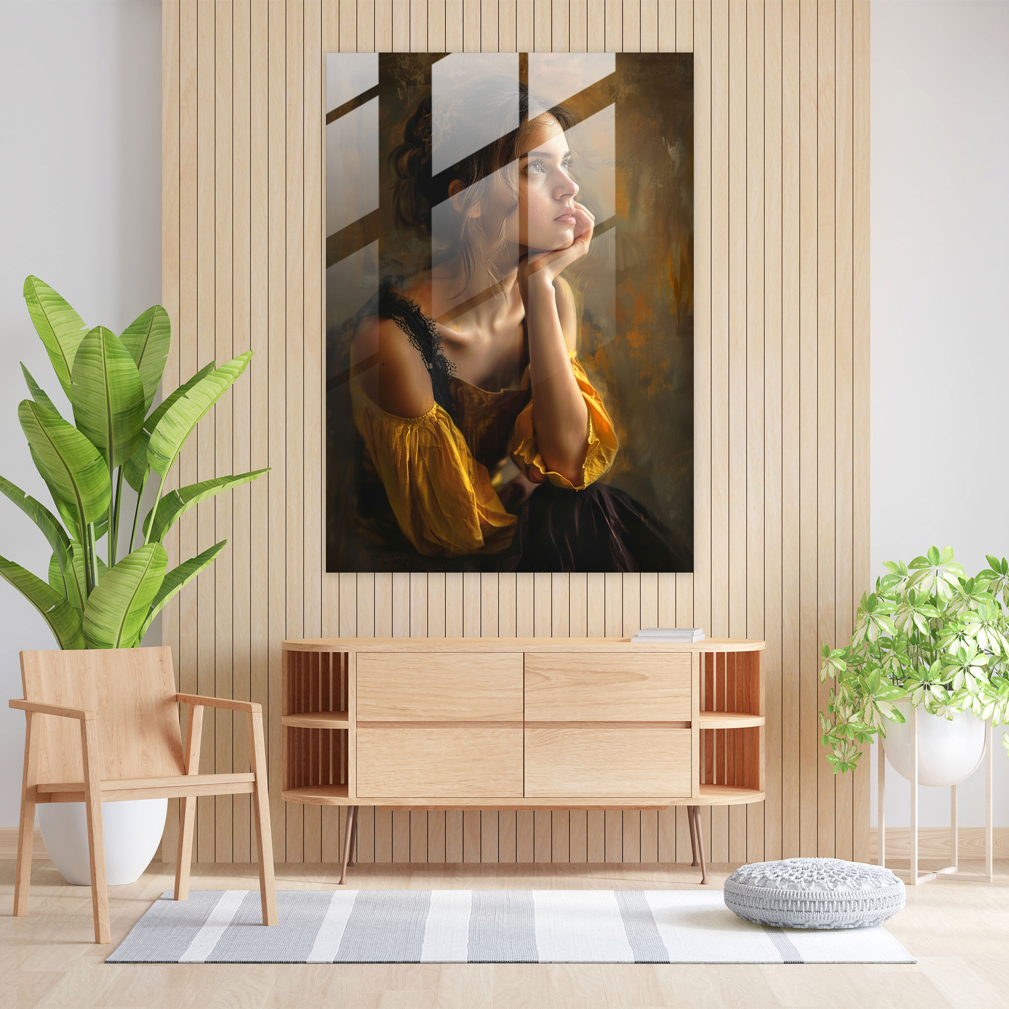 Johannes Vermeer Glass Print - Johannes Vermeer, Wall Decoration, Home Decoration, Johannes Vermeer