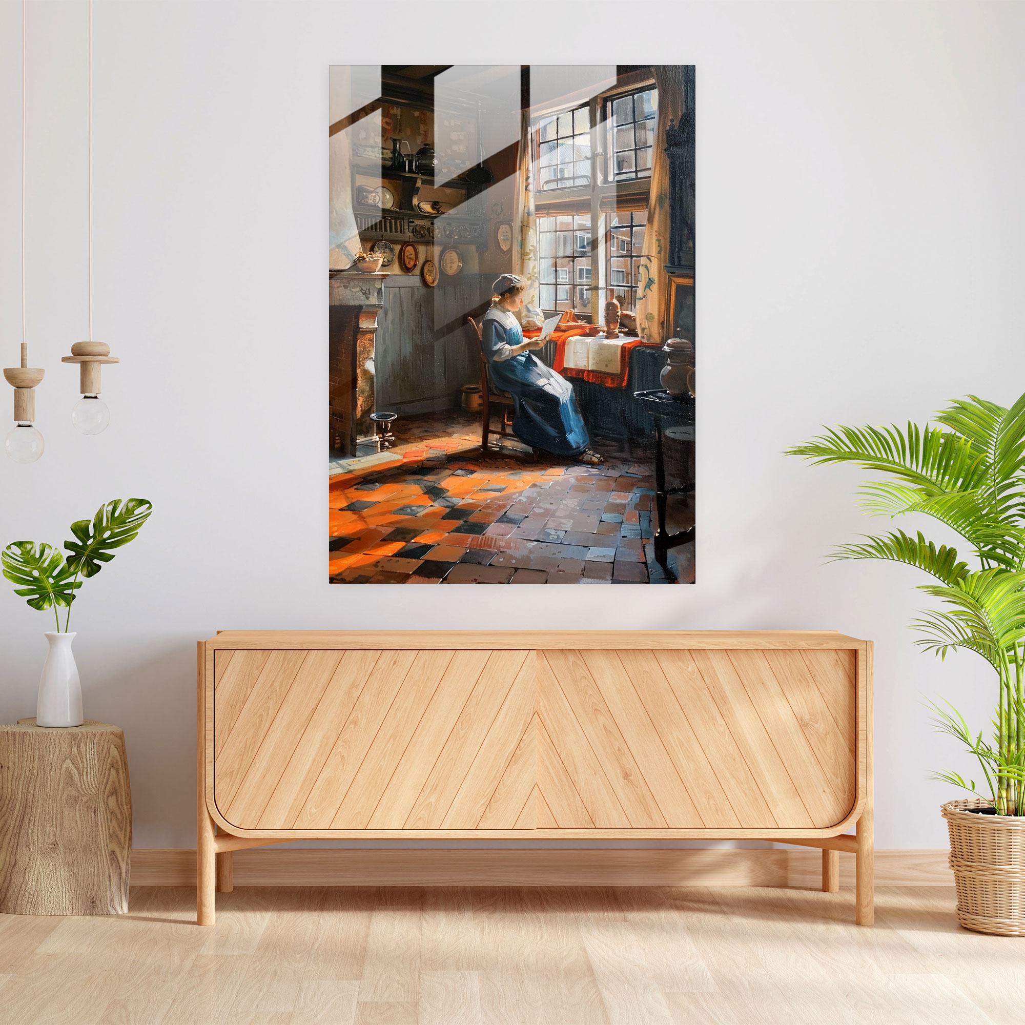Johannes Vermeer Glass Wall Art - Johannes Vermeer, Glass Print, Johannes Vermeer, Wall Decoration