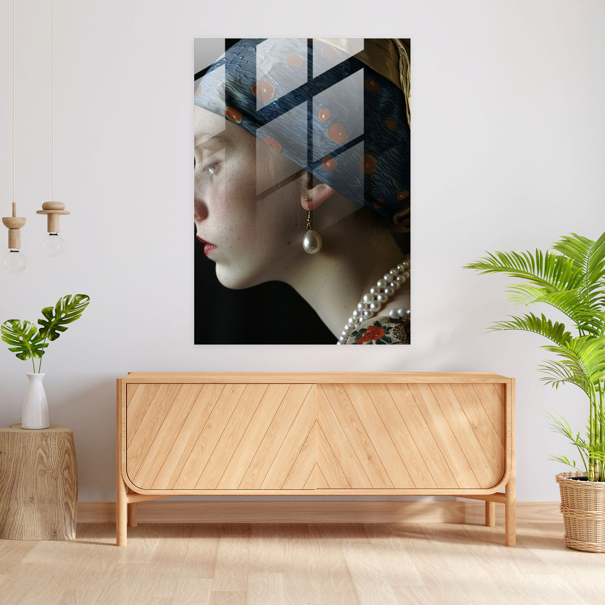 Johannes Vermeer Glass Print - Woman With A Pearl Earring - Johannes Vermeer, Glass Print, Modern Art, Johannes Vermeer