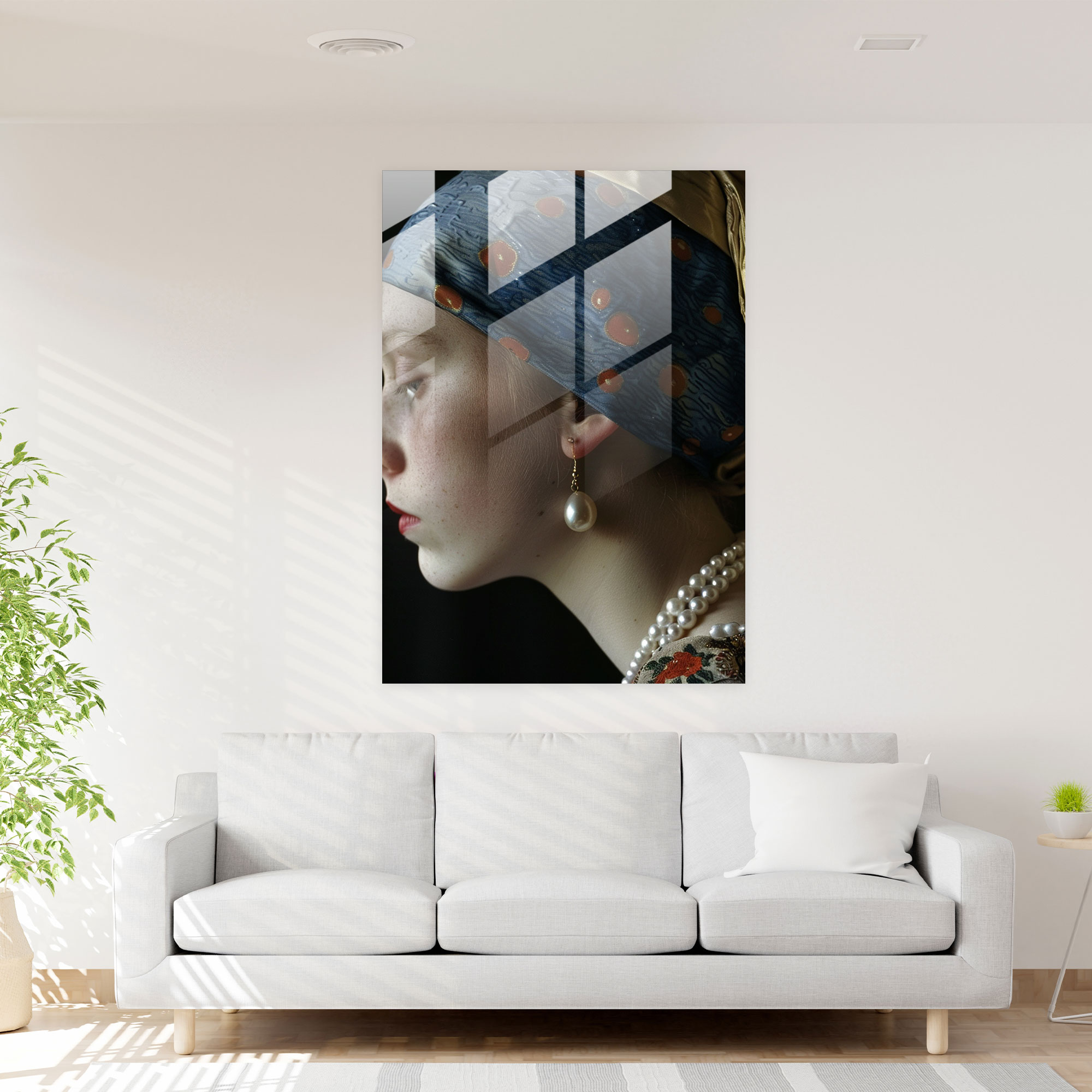 Johannes Vermeer Glass Print - Woman With A Pearl Earring - Johannes Vermeer, Glass Print, Modern Art, Johannes Vermeer