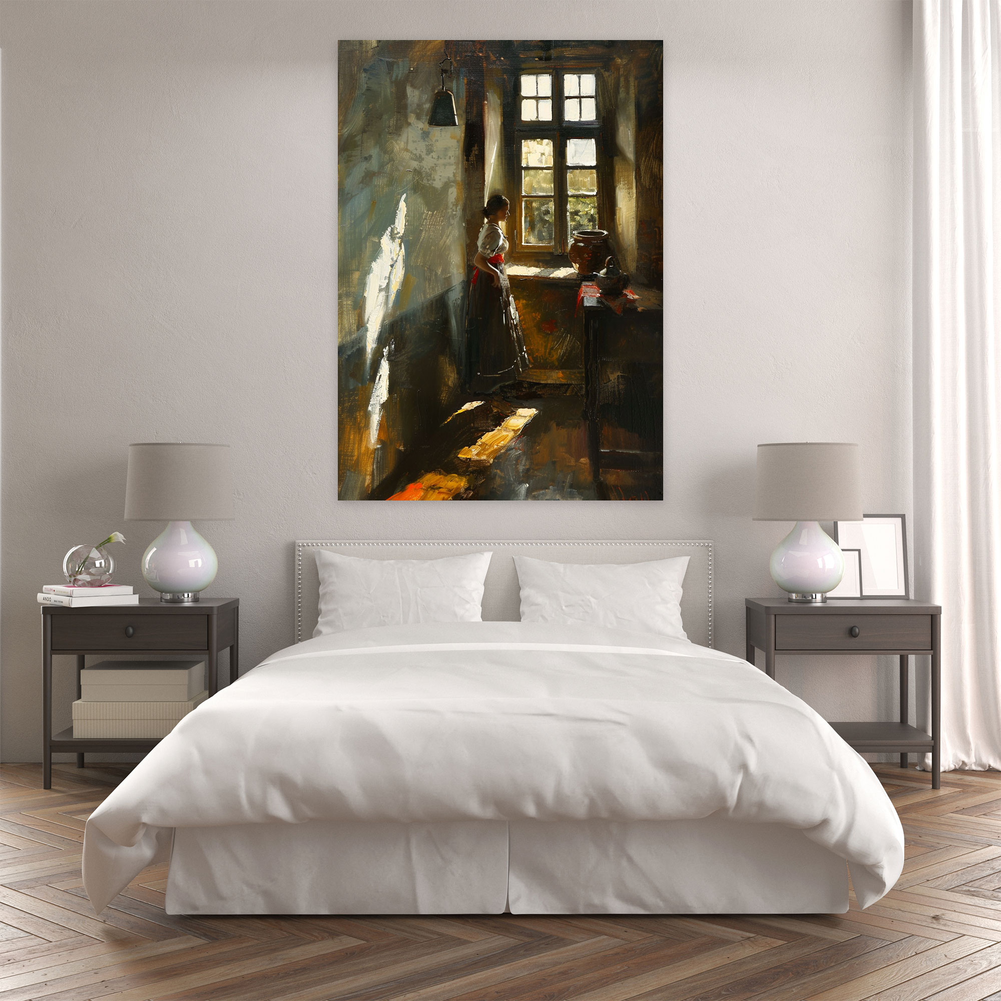 Johannes Vermeer Style Wall Decoration - Johannes Vermeer, Johannes Vermeer Style, Wall Art, Canvas Print