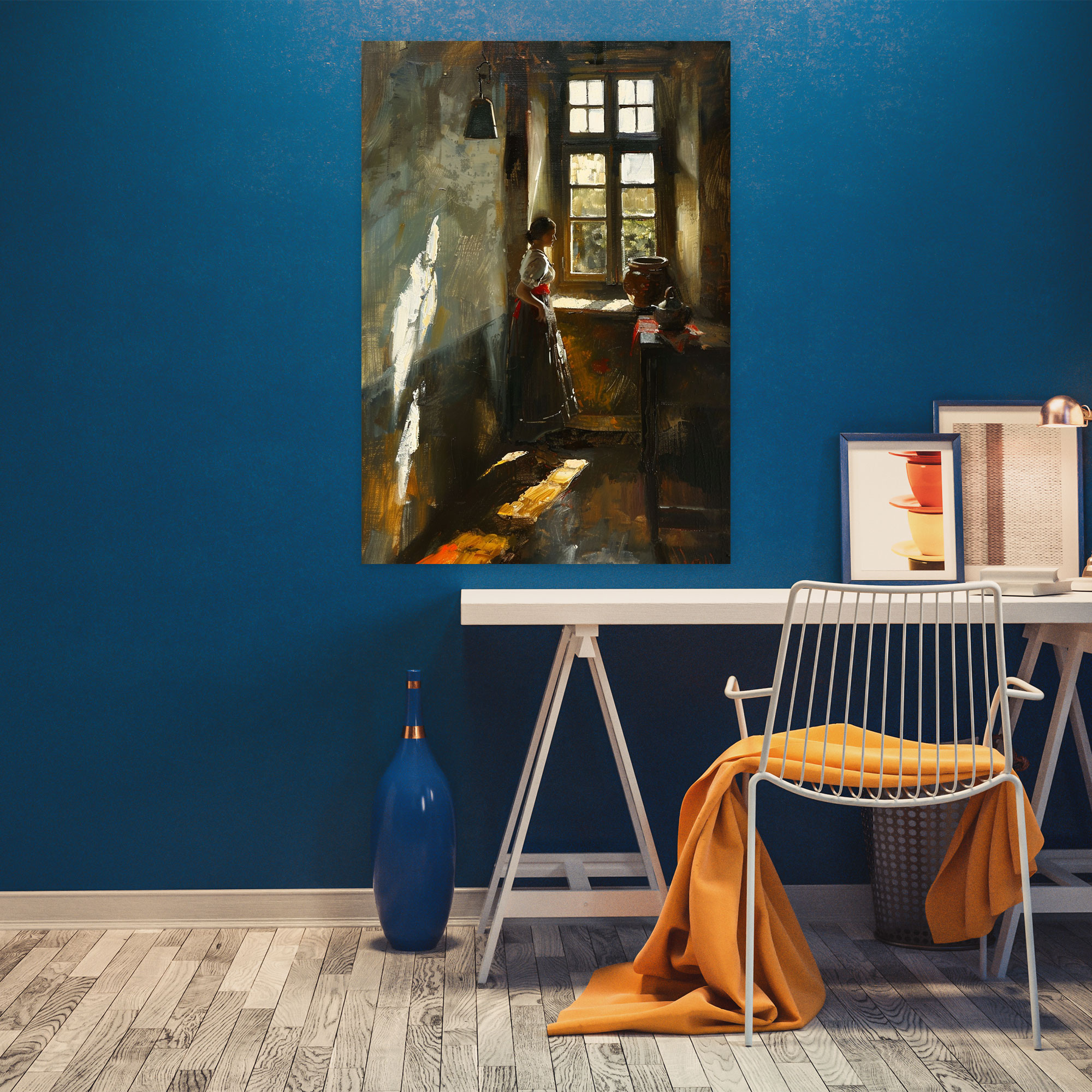 Johannes Vermeer Style Wall Decoration - Johannes Vermeer, Johannes Vermeer Style, Wall Art, Canvas Print
