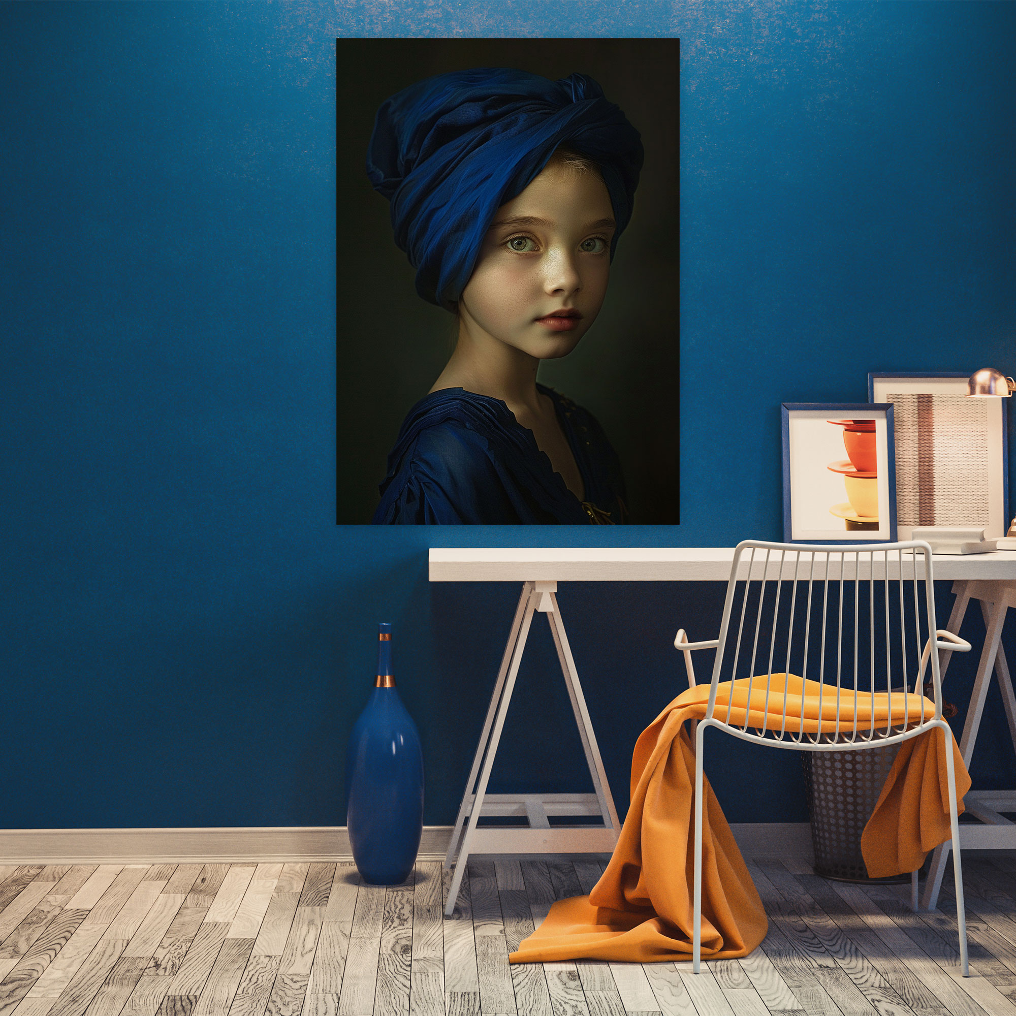 Johannes Vermeer Style Canvas Print - Johannes Vermeer, Wall Art, Wall Decoration, Canvas