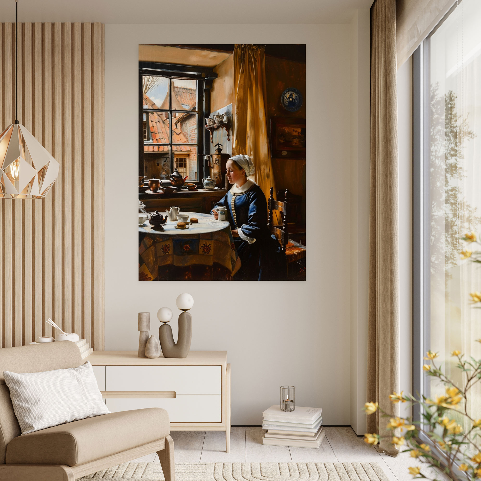 Johannes Vermeer Canvas Print - Woman Pouring Milk - Johannes Vermeer, Home Decoration, Johannes Vermeer, Canvas