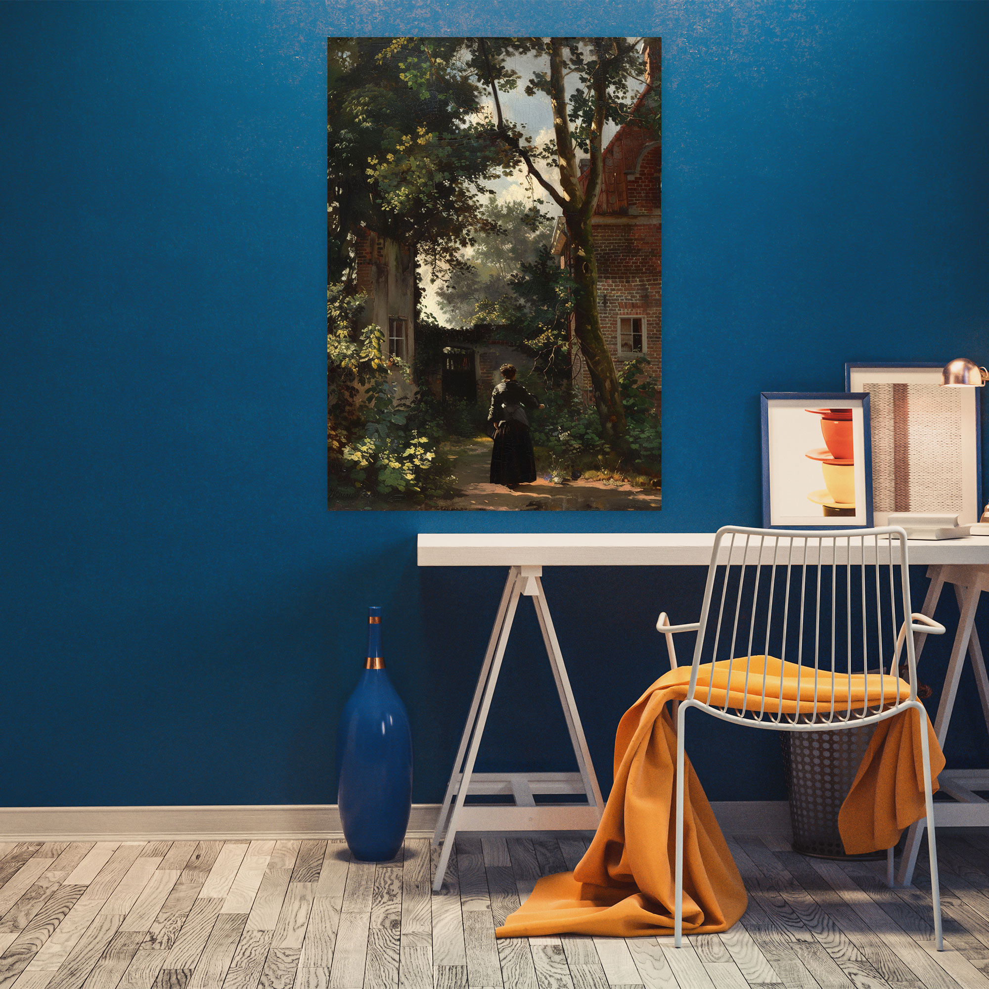 Johannes Vermeer Wall Decoration - Woman In Garden - Johannes Vermeer, Wall Decoration, Home Decoration, Canvas Wall Art