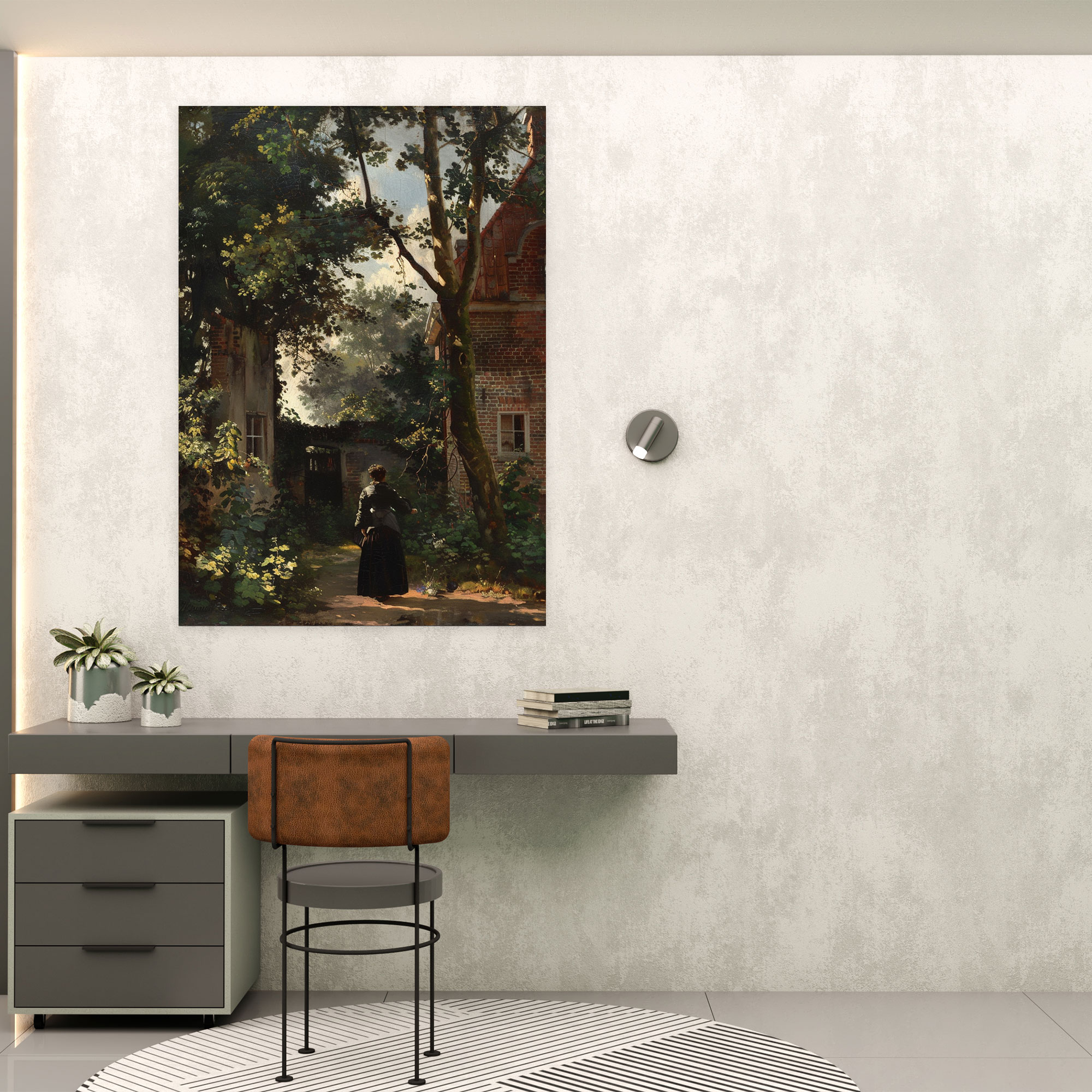 Johannes Vermeer Wall Decoration - Woman In Garden - Johannes Vermeer, Wall Decoration, Home Decoration, Canvas Wall Art