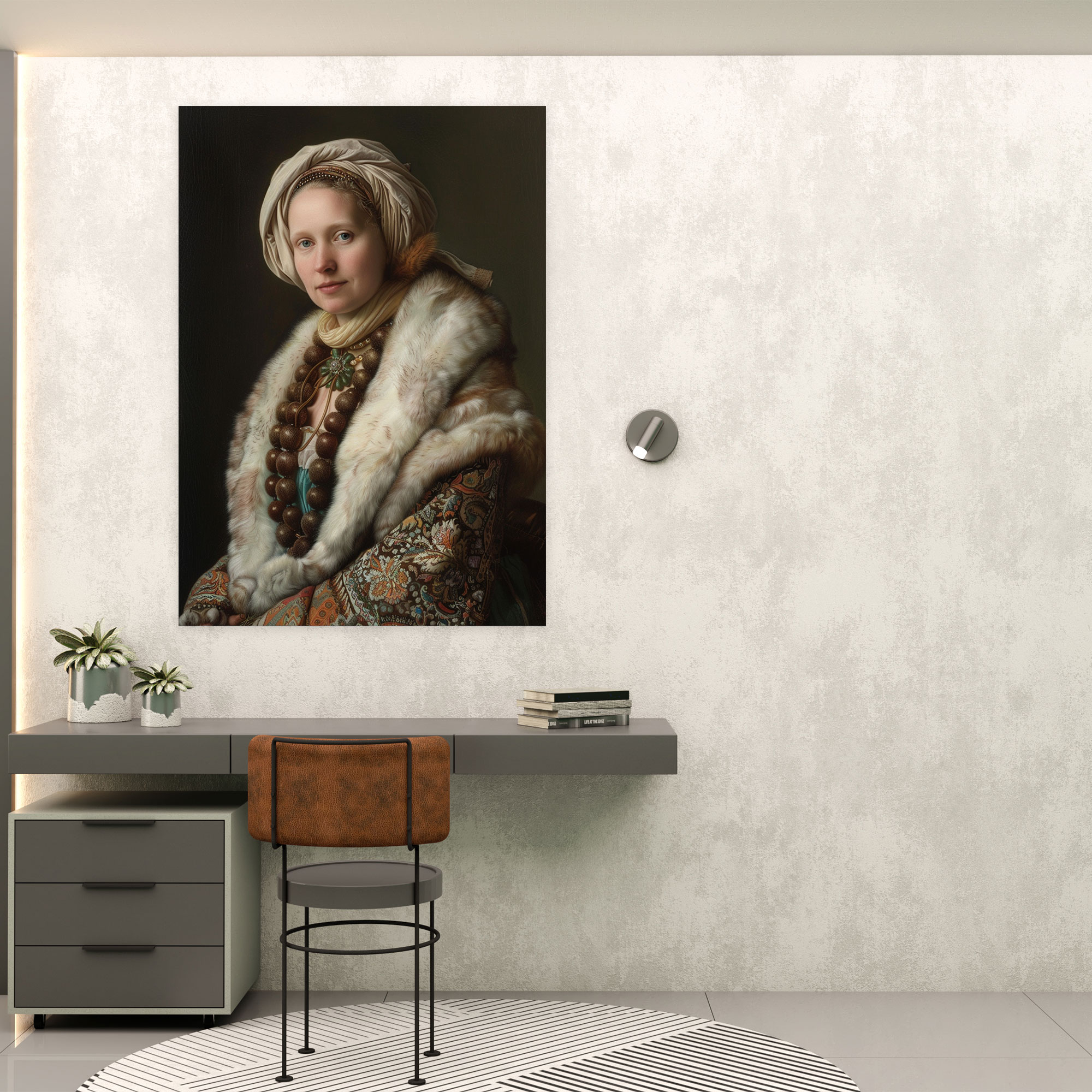 Johannes Vermeer Wall Art - Woman In Fur Coat - Johannes Vermeer, Johannes Vermeer, Canvas, Canvas Wall Art
