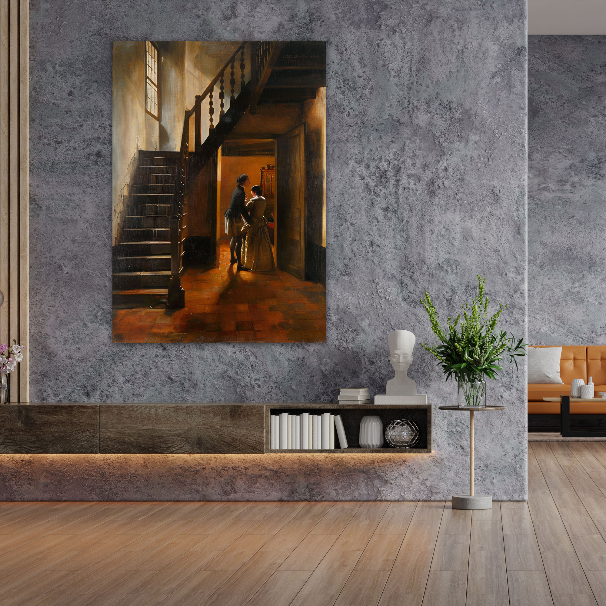 Johannes Vermeer Wall Art - Couple Sharing A Moment - Johannes Vermeer, Home Decoration, Wall Art, Canvas