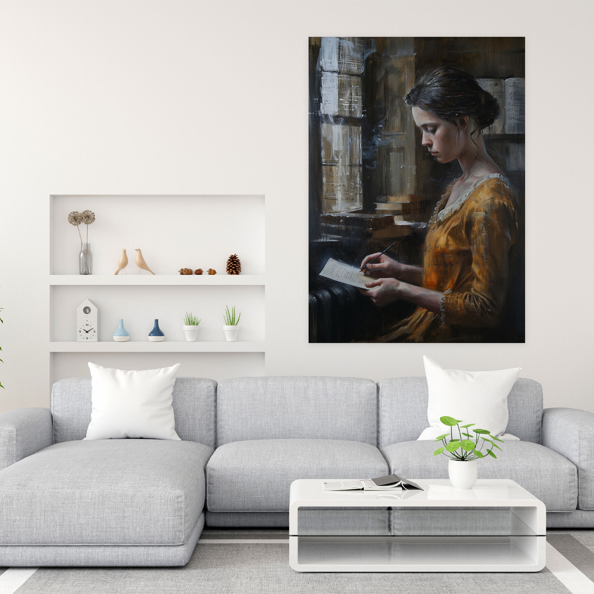 Johannes Vermeer Tablo - Kanvas Ev Dekorasyonu Duvar Dekorasyonu