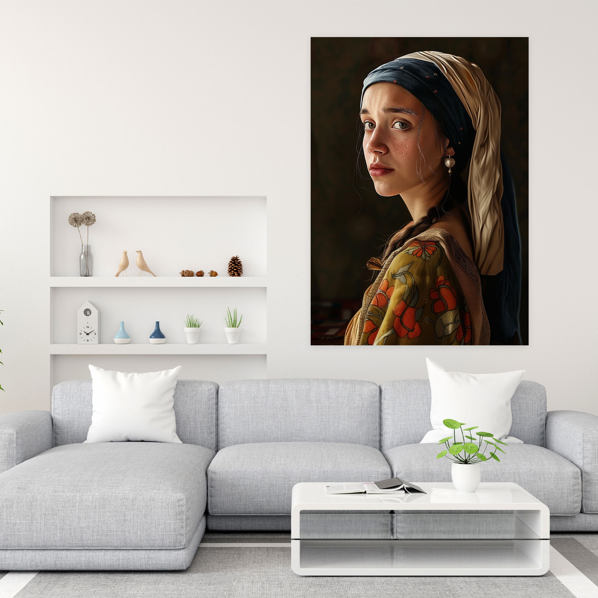 Johannes Vermeer Duvar Süsü - Ev Dekorasyonu İçin Kanvas Tablo