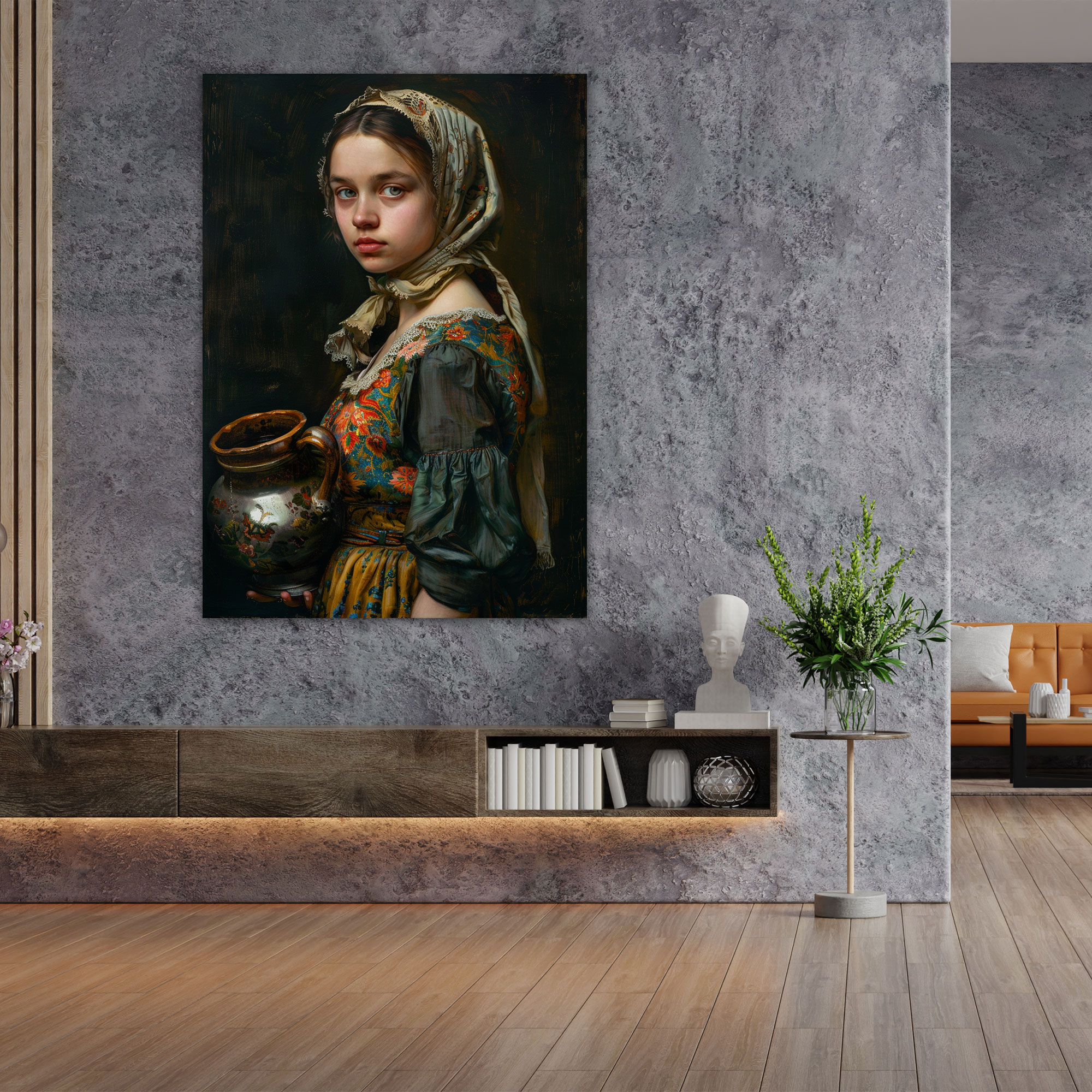 Johannes Vermeer Young Woman With Water Pitcher Wall Art - Johannes Vermeer, Canvas Print, Wall Art, Home Decoration
