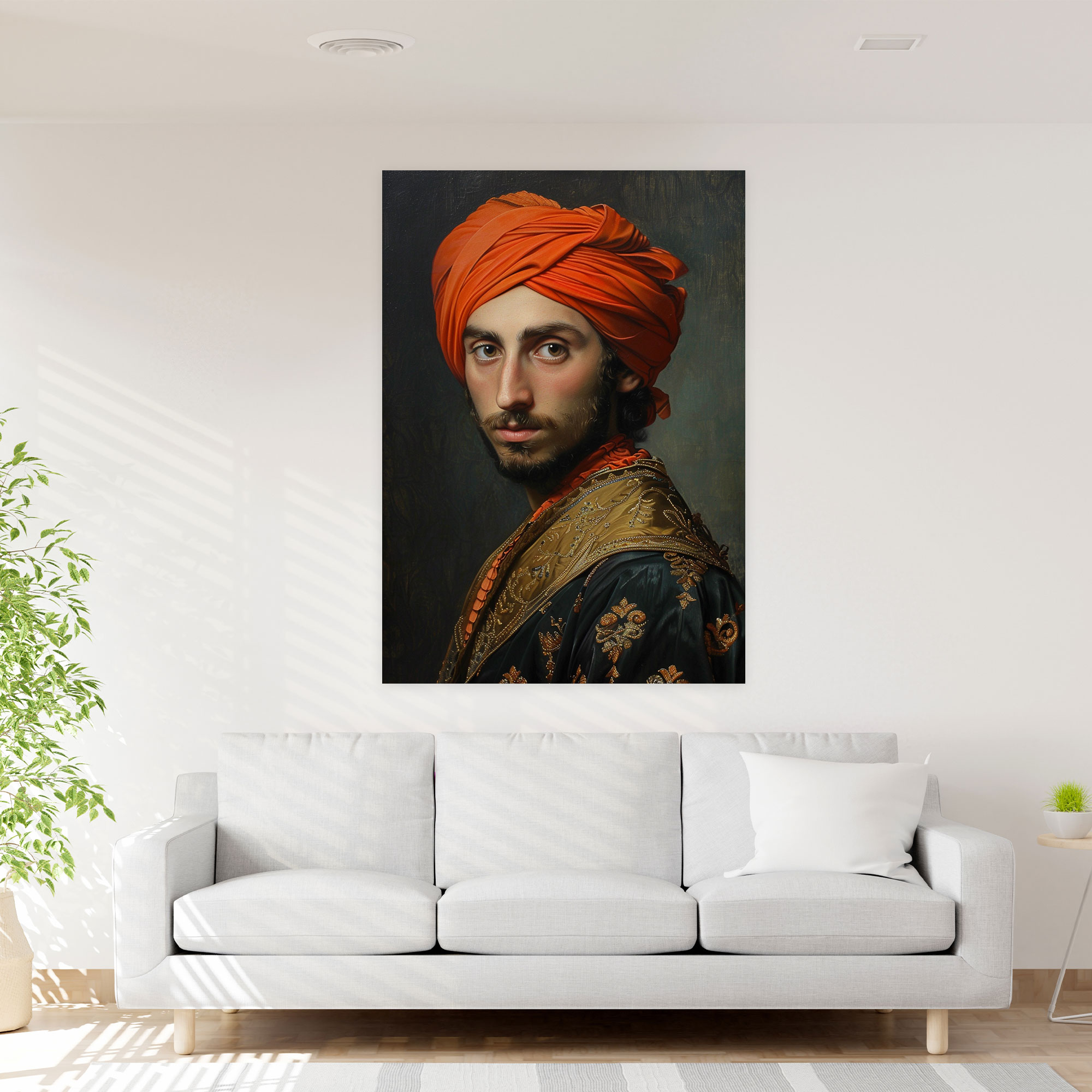 Natural Light Man With Turban Canvas Print - Johannes Vermeer, Wall Art, Johannes Vermeer, Canvas