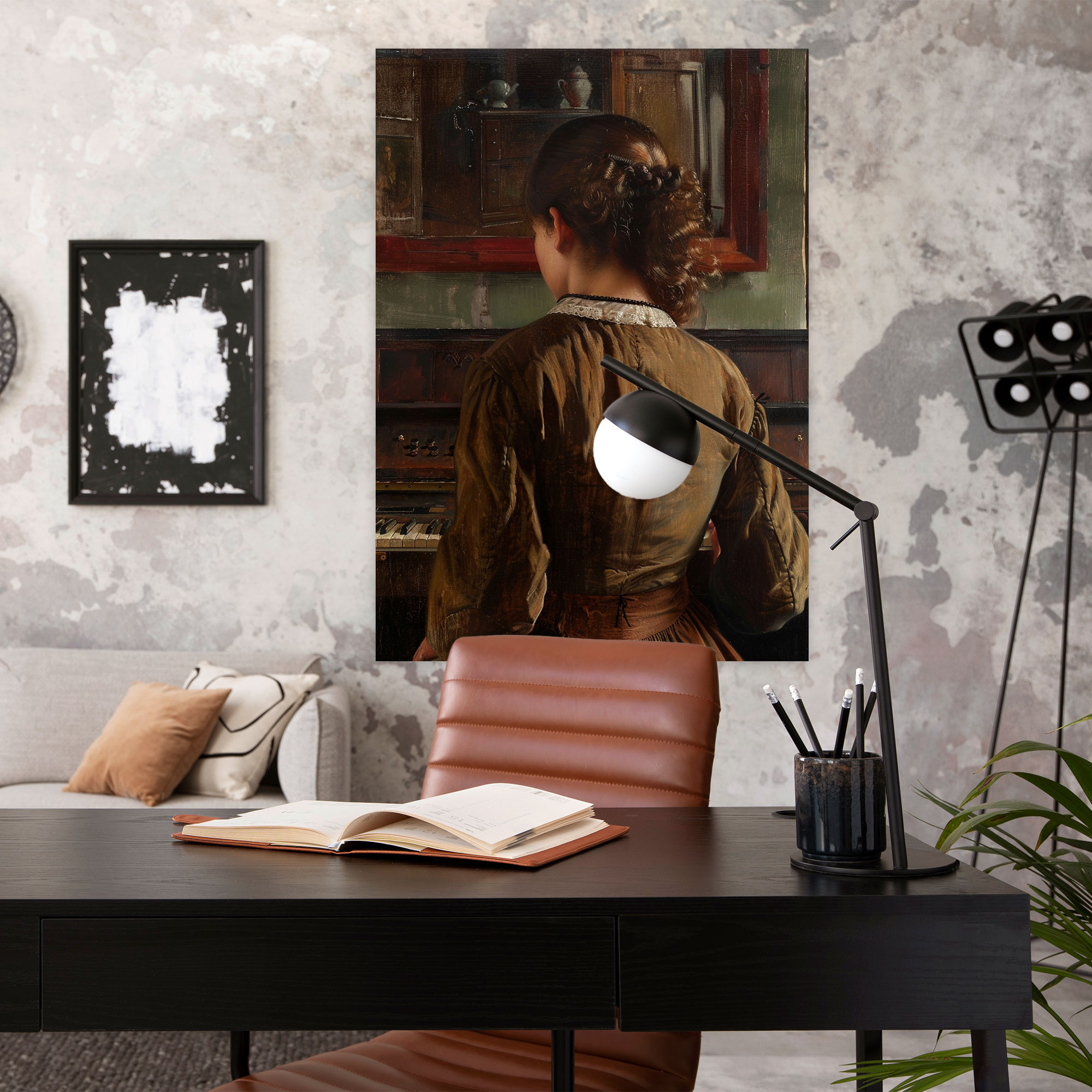 Johannes Vermeer'in Bir Kızın Klavsiyesi Tablo Sanatı - Kanvas Tablo Ev Dekorasyonu için Johannes Vermeer Tuval Tablo Sanatı