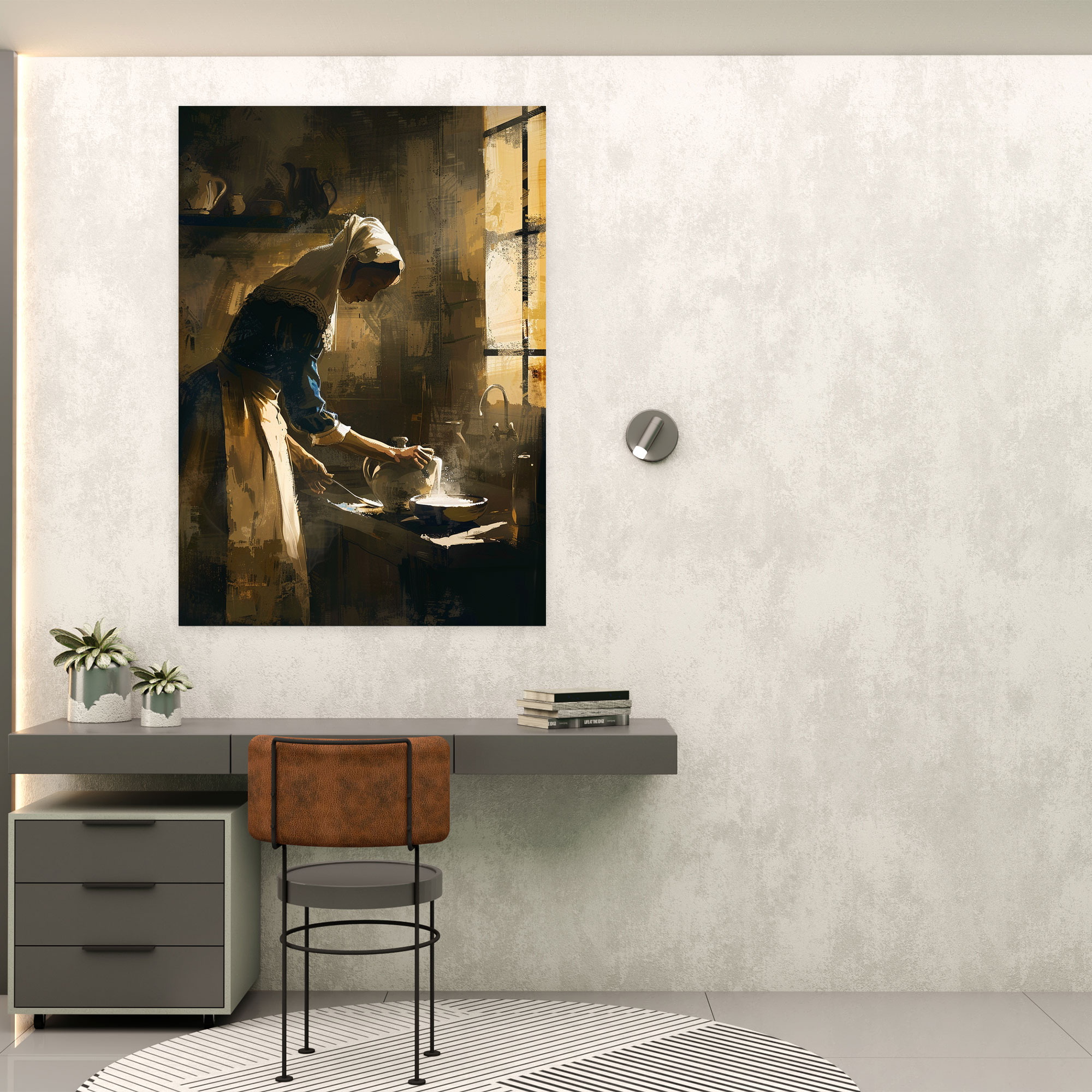 Johannes Vermeer Duvar Sanatı - Duvar Dekorasyonu Kanvas Tablo Ev Dekorasyonu