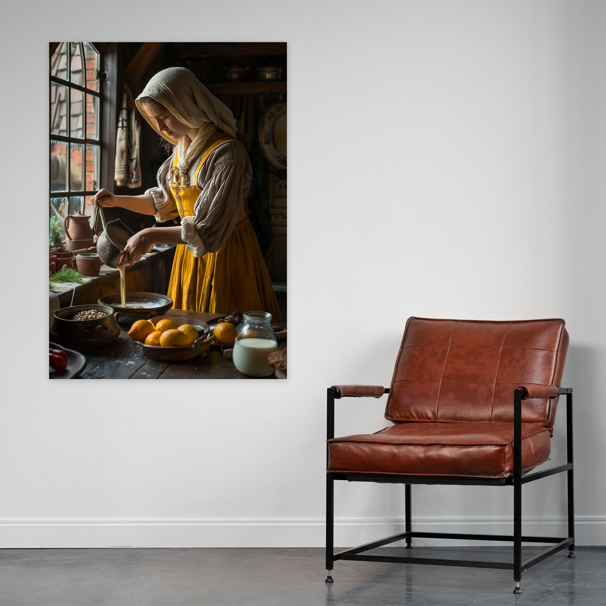 Johannes Vermeer Duvar Sanatı - Duvar Dekorasyonu Kanvas Tablo Ev Dekorasyonu