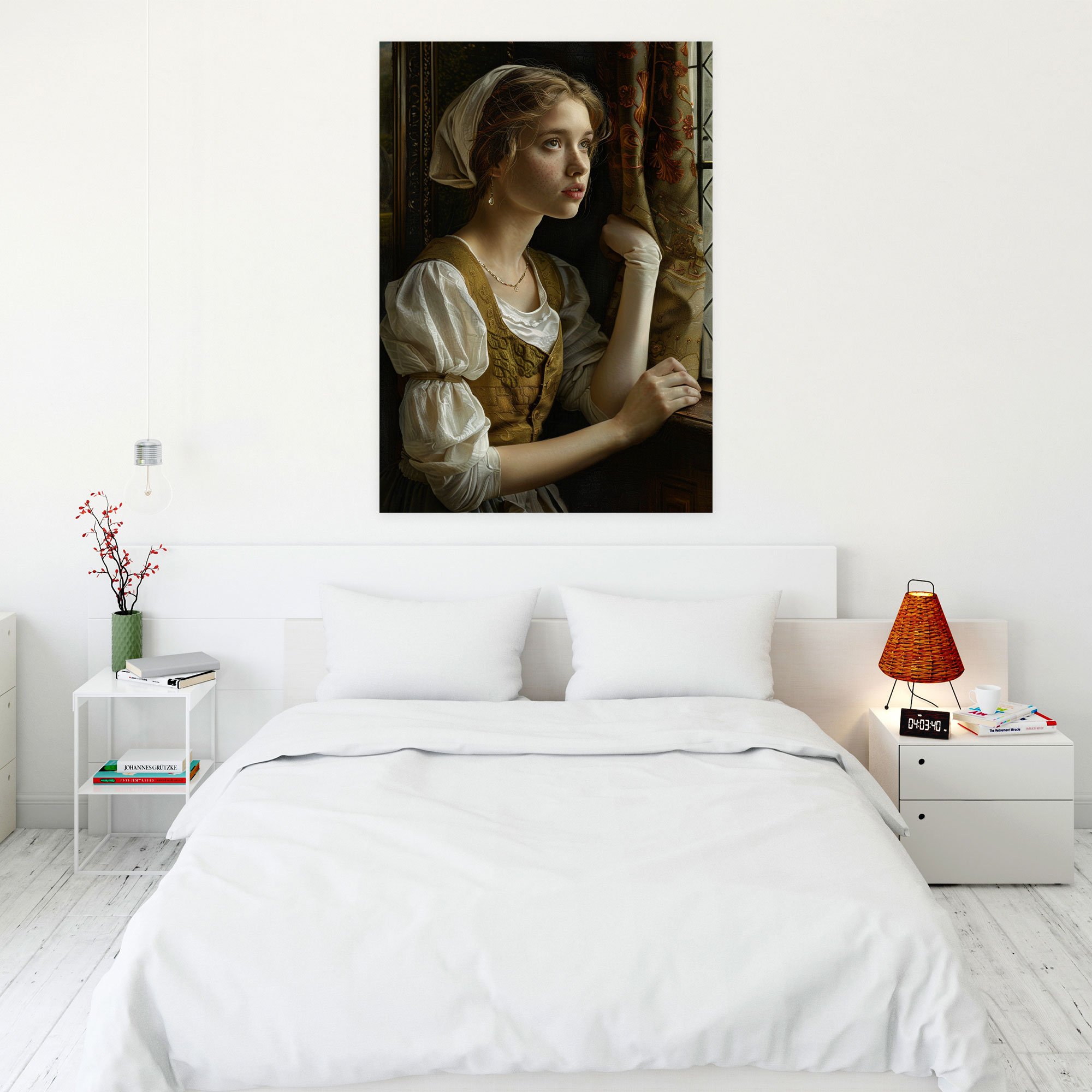 Johannes Vermeer Duvar Sanatı - Ev Dekorasyonu için Kanvas Tablo