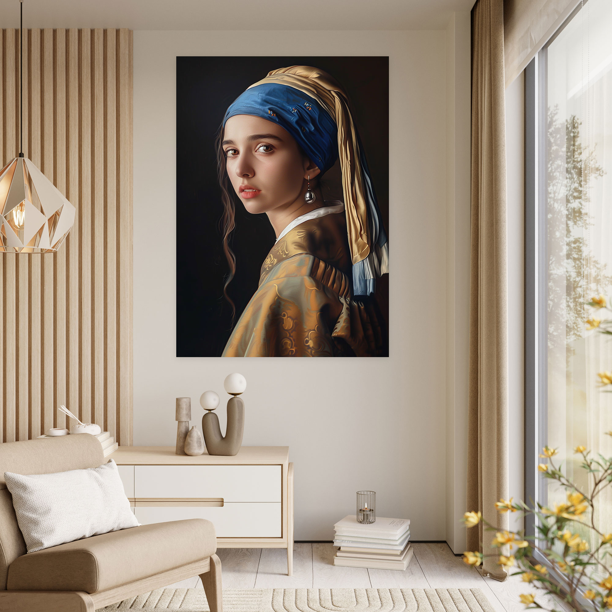 Johannes Vermeer Tablosu - Duvar Dekorasyonu Kanvas Ev Dekorasyonu