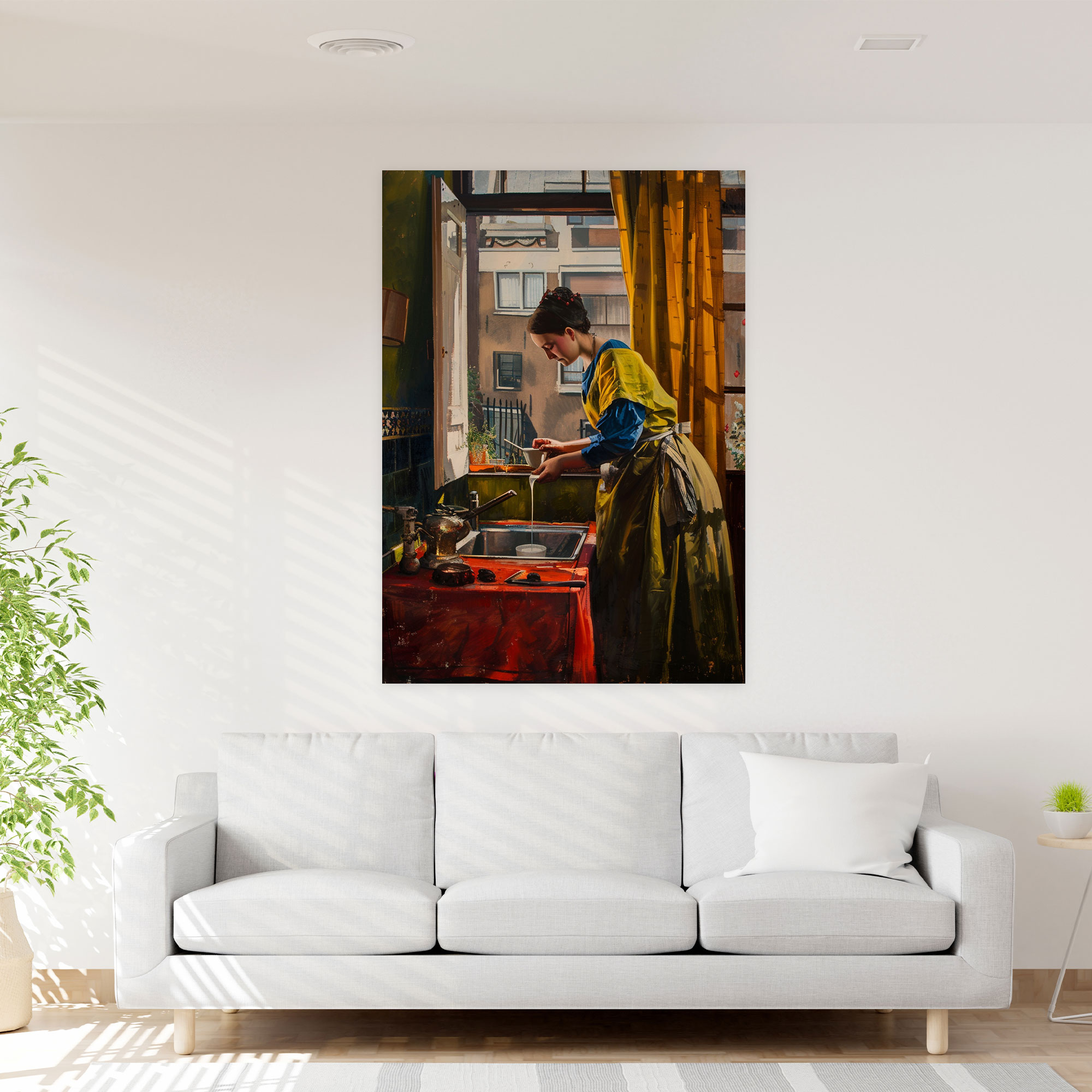 Johannes Vermeer Wall Art - Johannes Vermeer, Canvas, Wall Decoration, Canvas Print