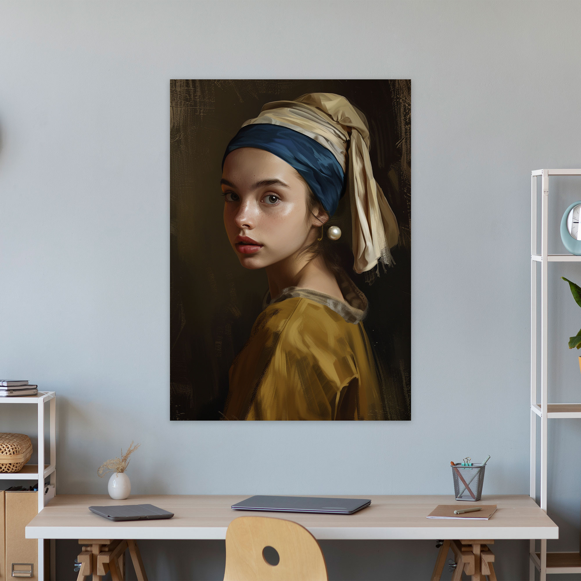 Johannes Vermeer Canvas Print - Johannes Vermeer, Johannes Vermeer, Wall Decoration, Canvas