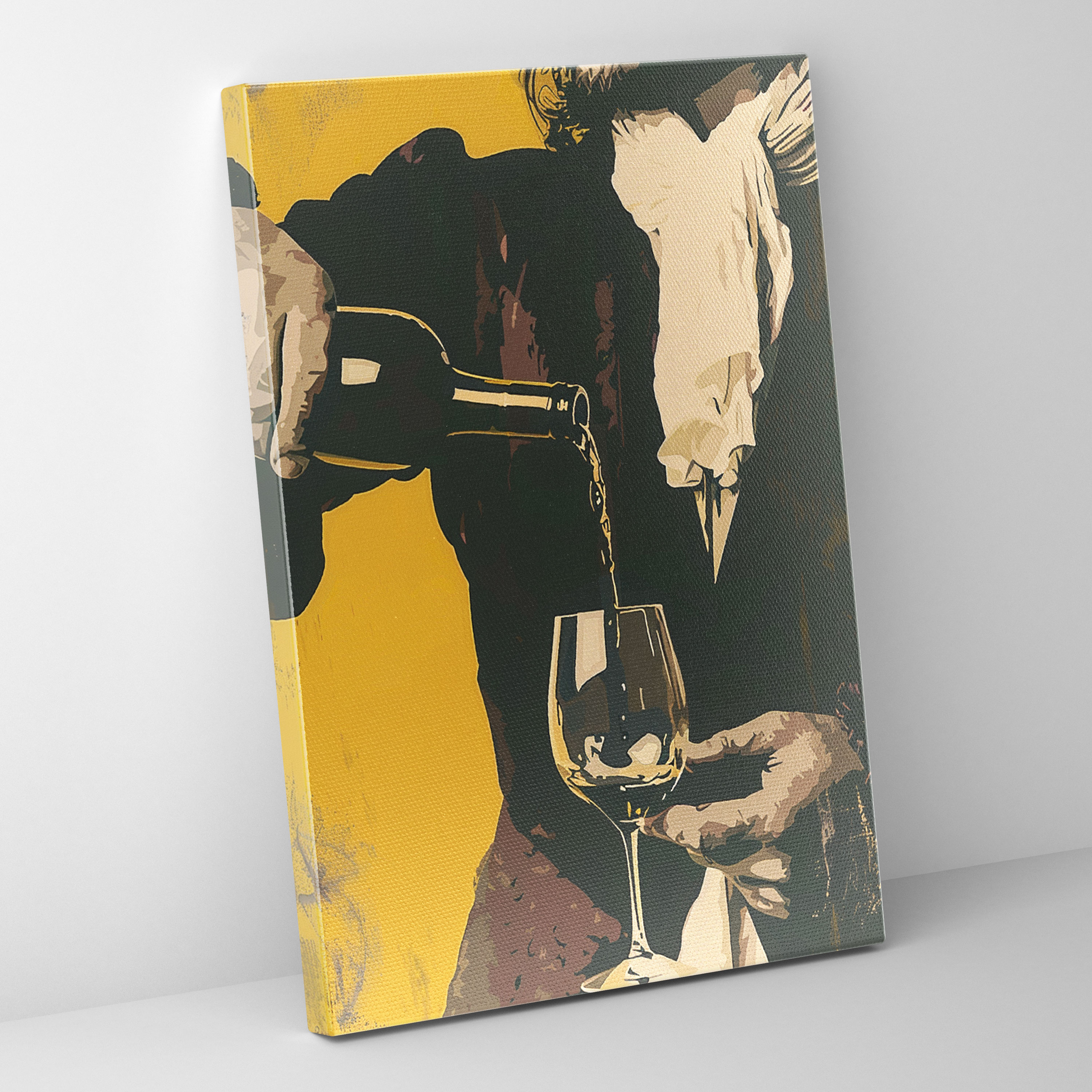 Johannes Vermeer Tablosu - Kanvas Tablo Şarap Sanat Dekoru Beyefendi Resmi