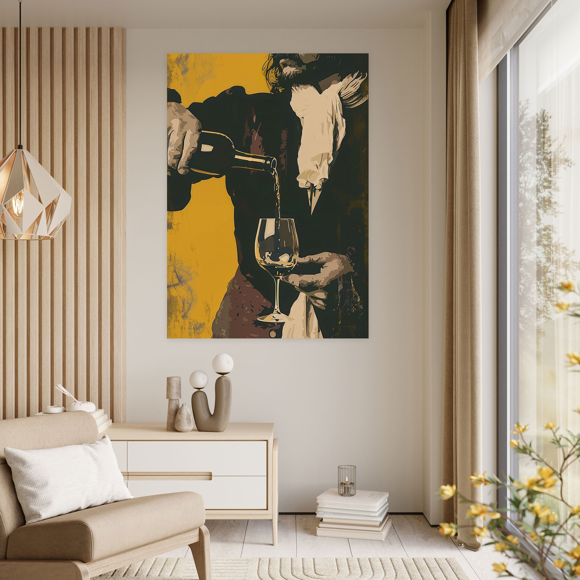 Johannes Vermeer Tablosu - Kanvas Tablo Şarap Sanat Dekoru Beyefendi Resmi