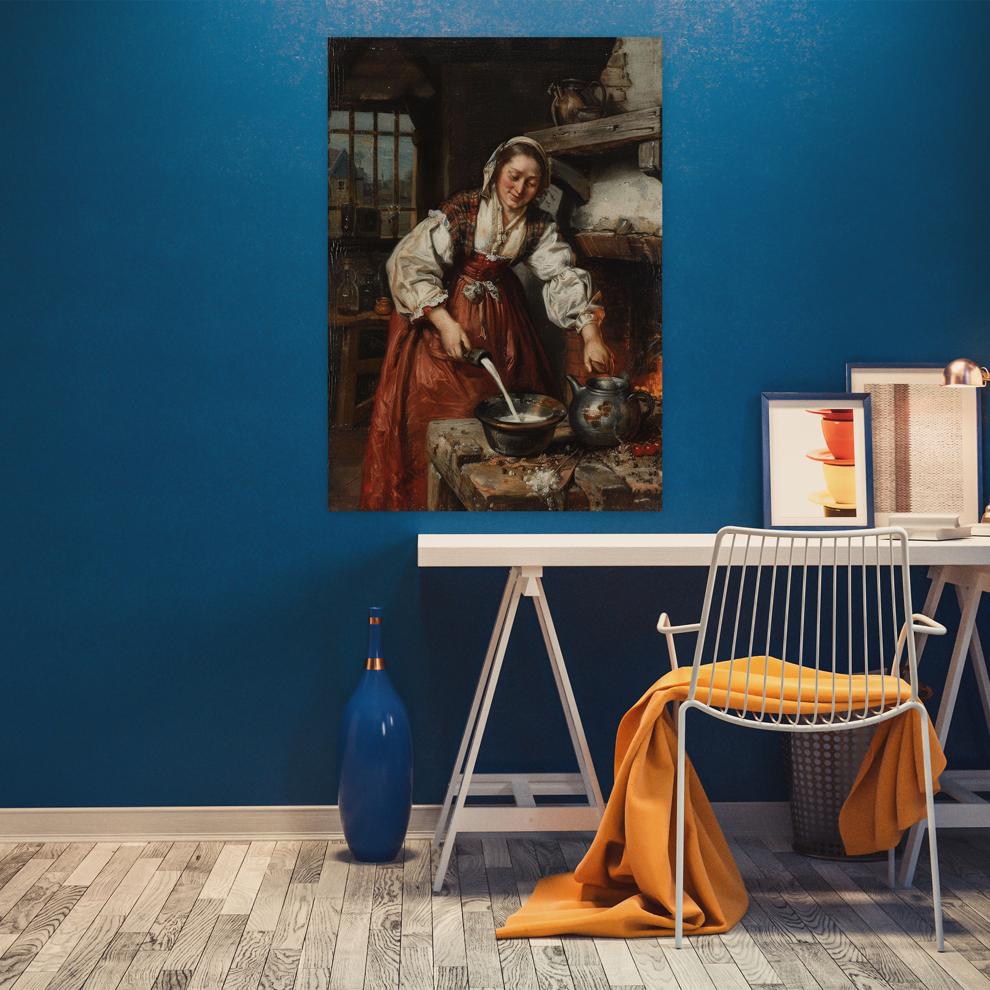 Johannes Vermeer Woman Pouring Milk Wall Decoration - Johannes Vermeer, Canvas Print, Johannes Vermeer, Wall Art