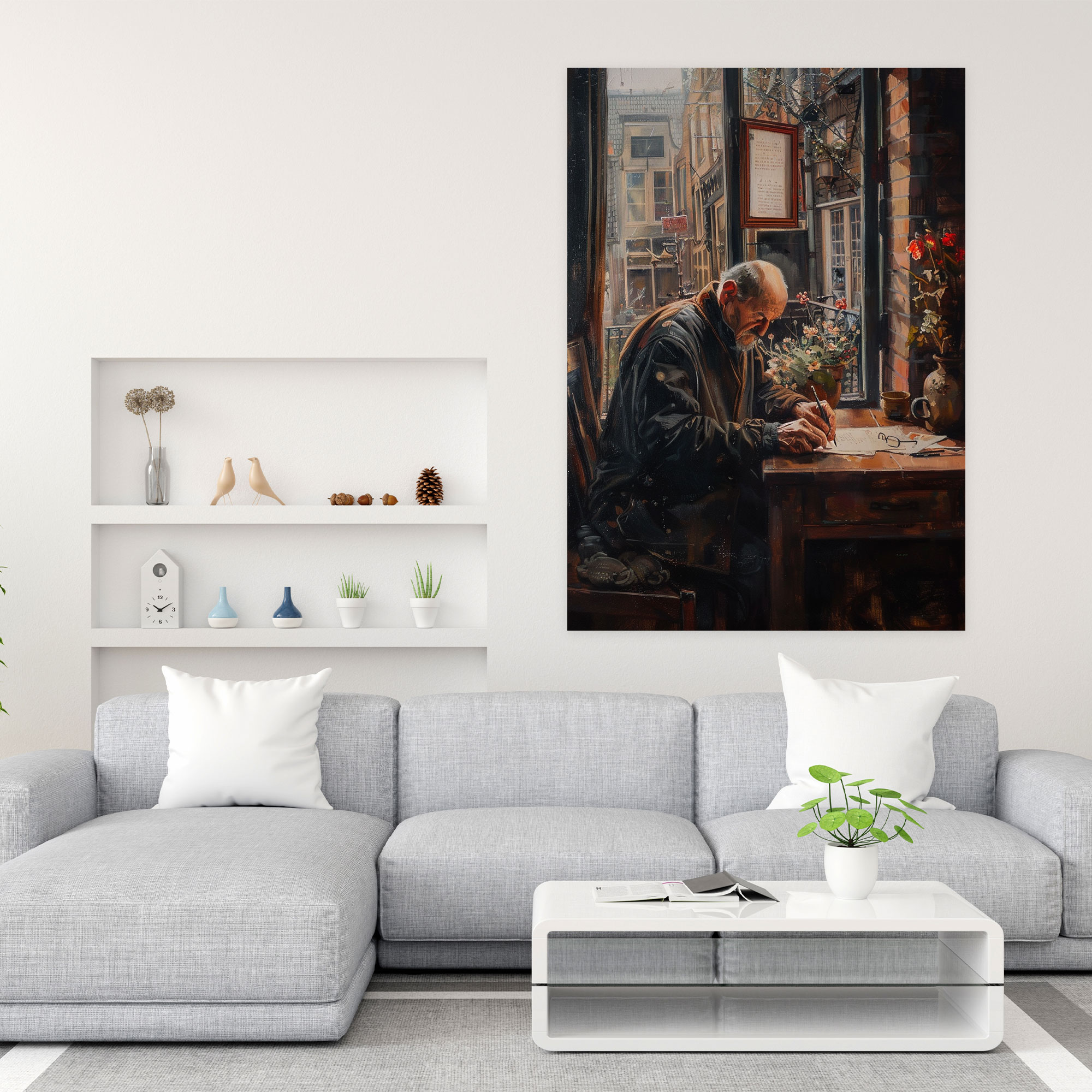 Johannes Vermeer Man Writing A Letter Wall Art - Johannes Vermeer, Wall Art, Canvas, Canvas Print