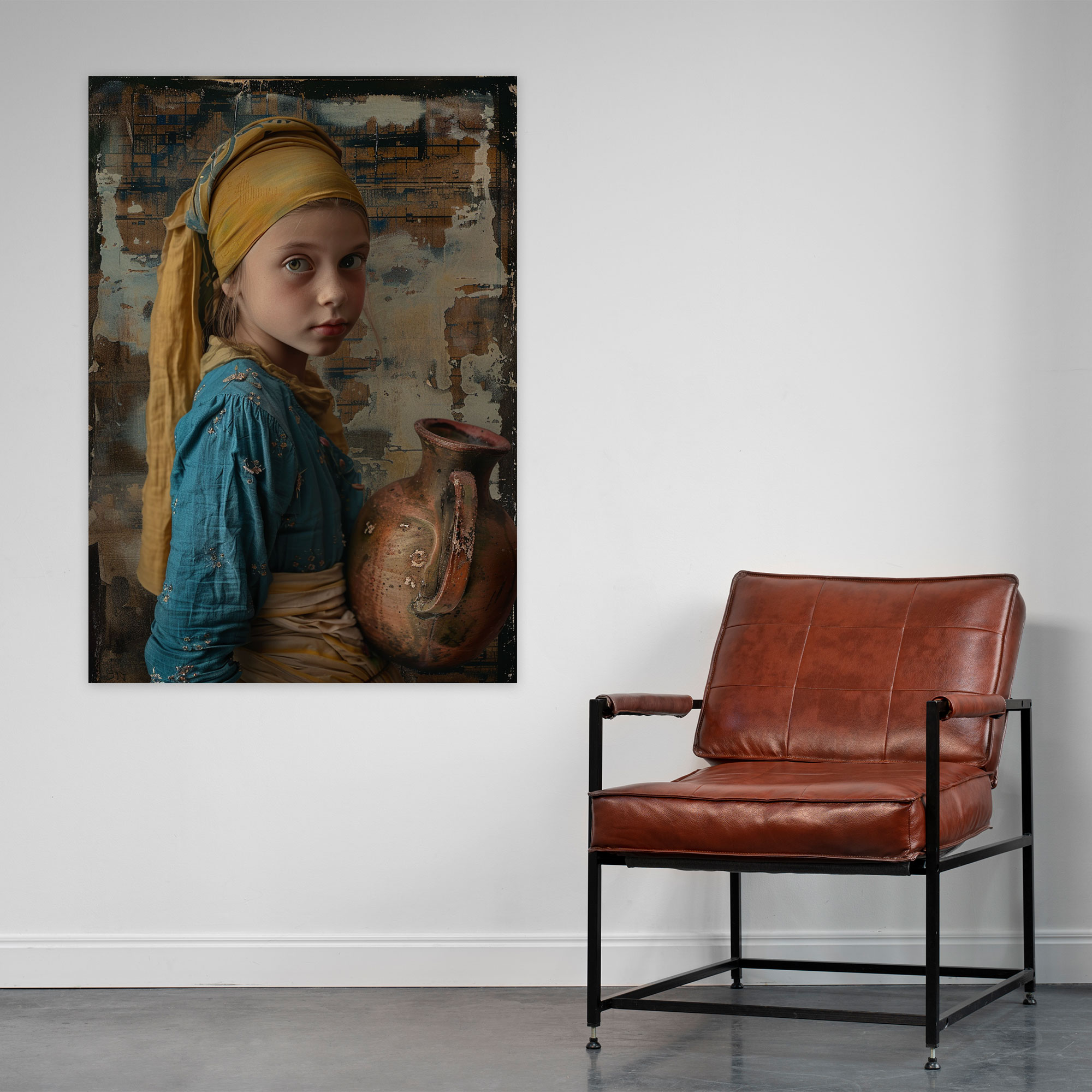 Johannes Vermeer Küçük Kız ve Kavanoz Tablo Sanatı - Kanvas Tablo Ev Dekorasyonu