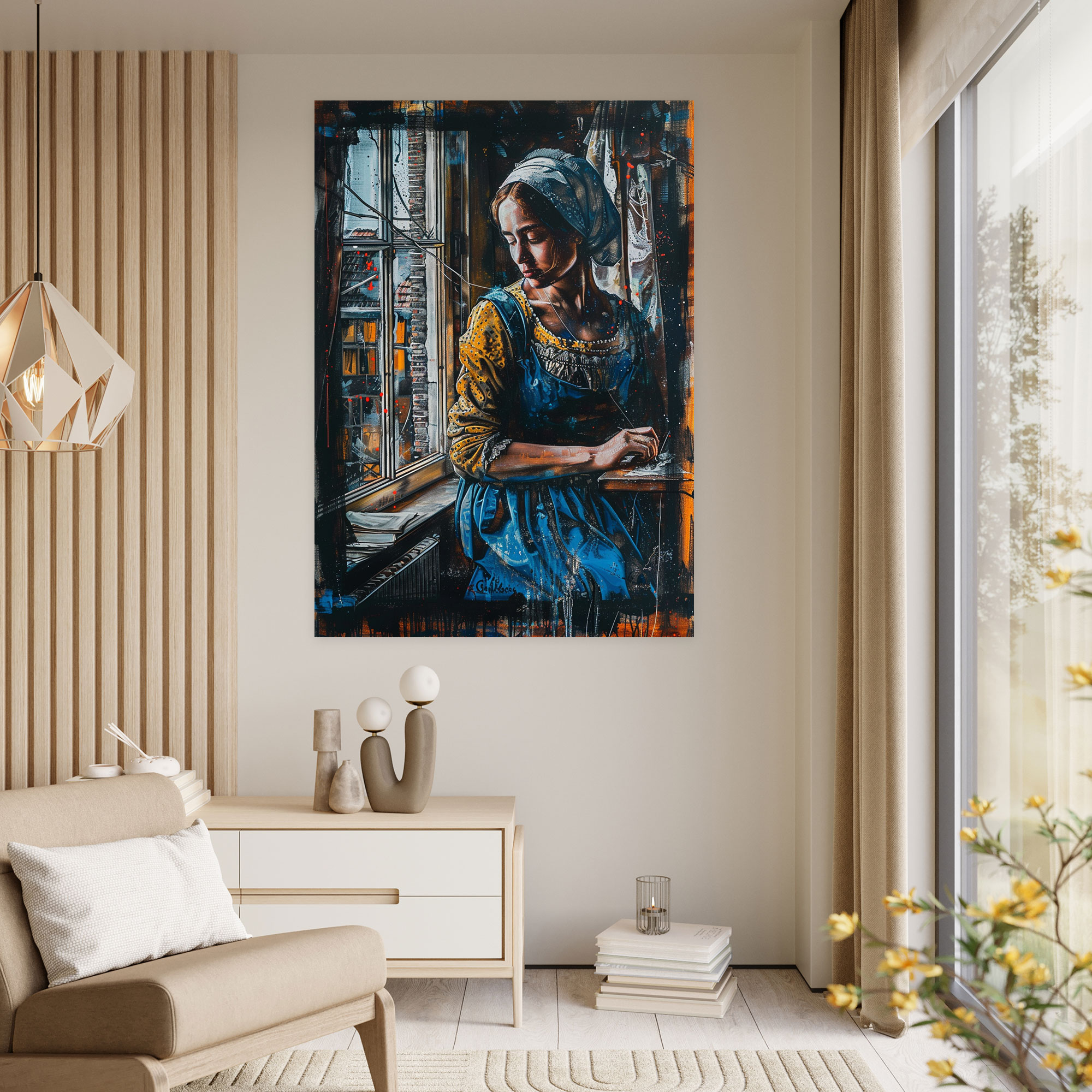 Johannes Vermeer Duvar Sanatı Kanvas Tablo - Ev Dekorasyonu Kanvas Duvar Sanatı