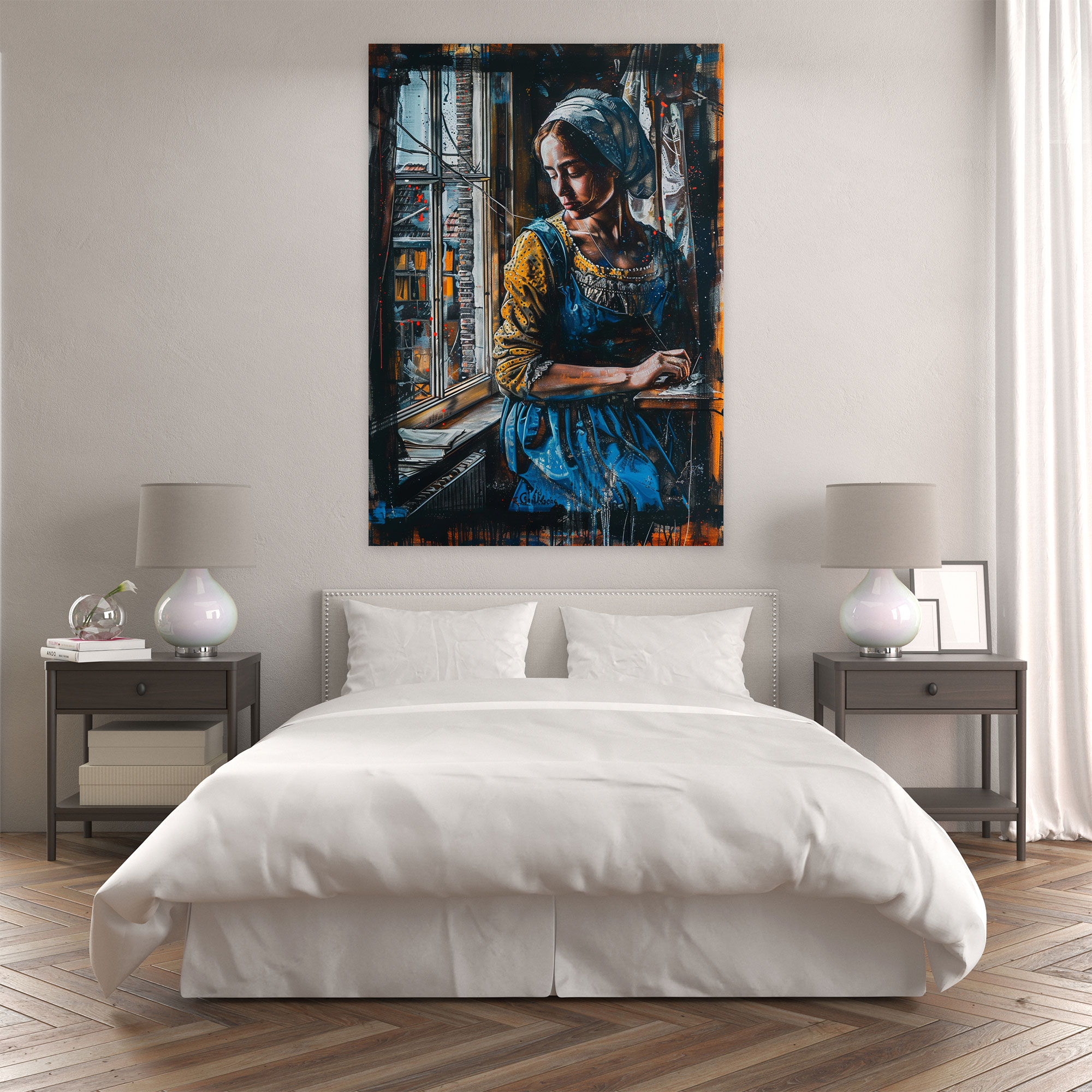 Johannes Vermeer Duvar Sanatı Kanvas Tablo - Ev Dekorasyonu Kanvas Duvar Sanatı