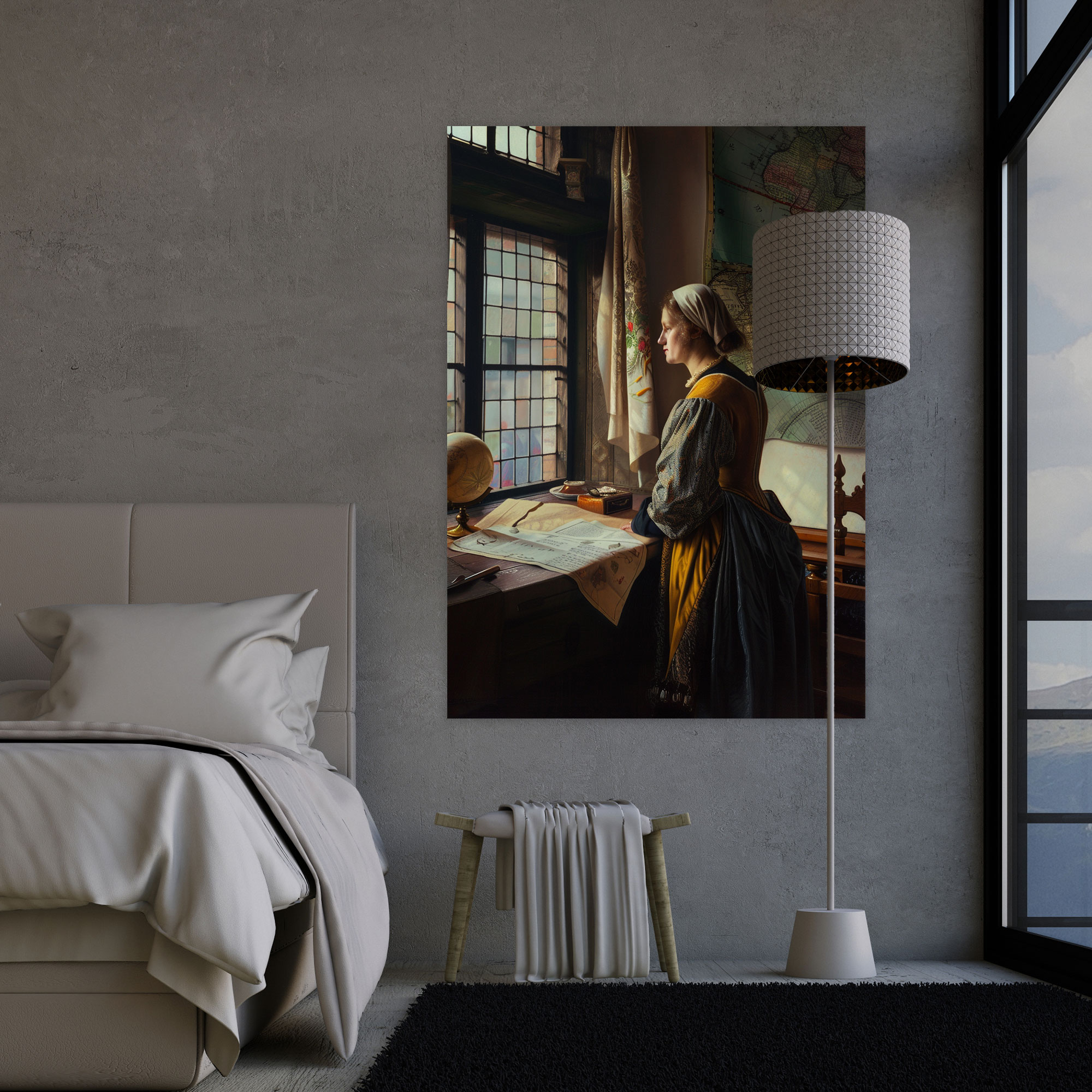 Johannes Vermeer Tablo Sanatı - Ev Dekorasyonu için Kanvas Tablo
