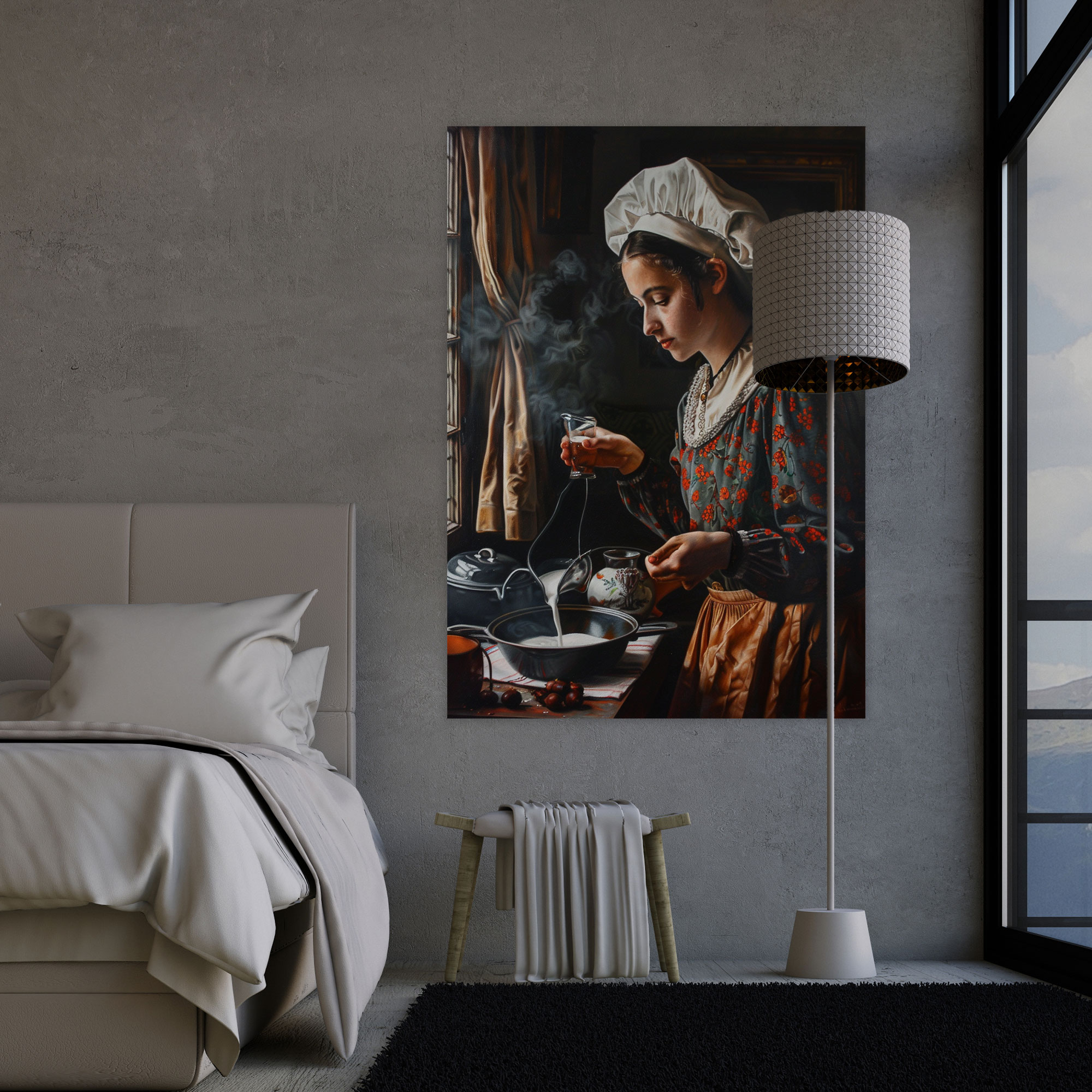 Johannes Vermeer Canvas Print - Woman Pouring Milk - Johannes Vermeer, Wall Decoration, Canvas, Home Decoration