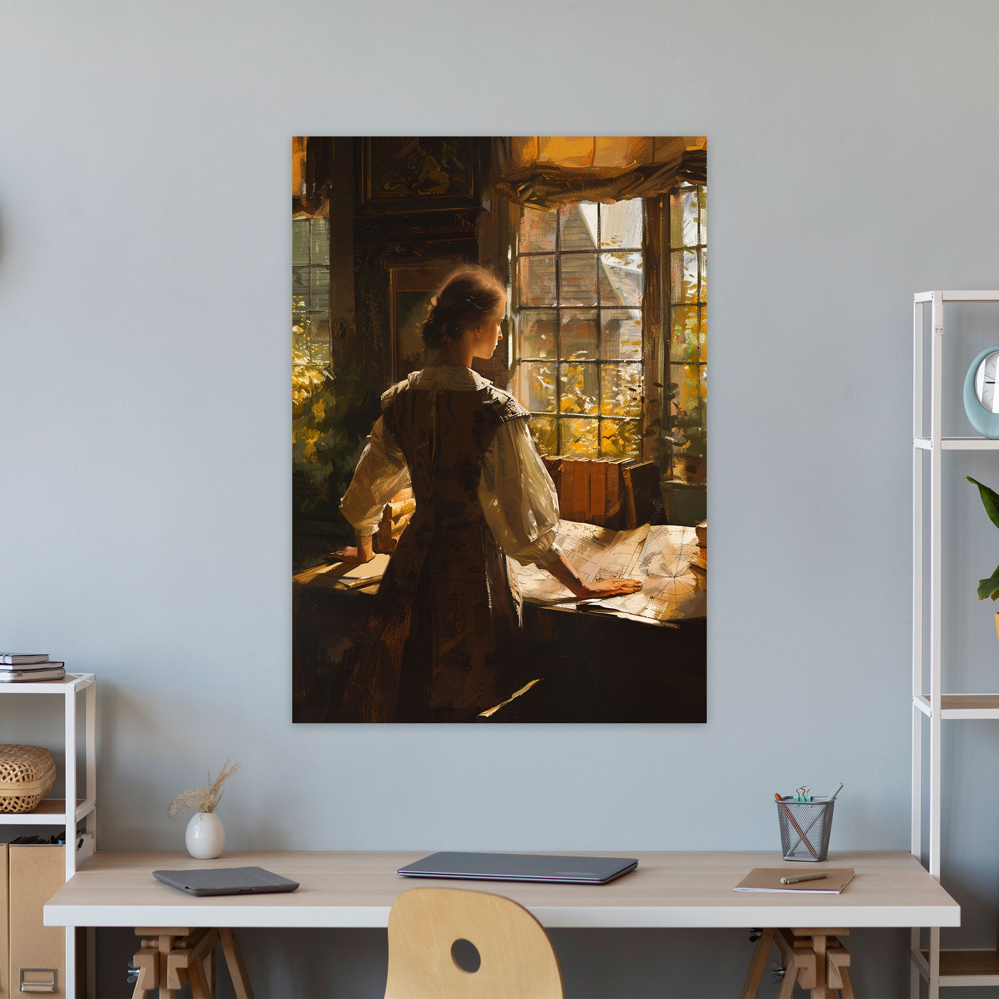 Johannes Vermeer Wall Decoration - Woman With Map - Johannes Vermeer, Canvas Print, Home Decoration, Johannes Vermeer