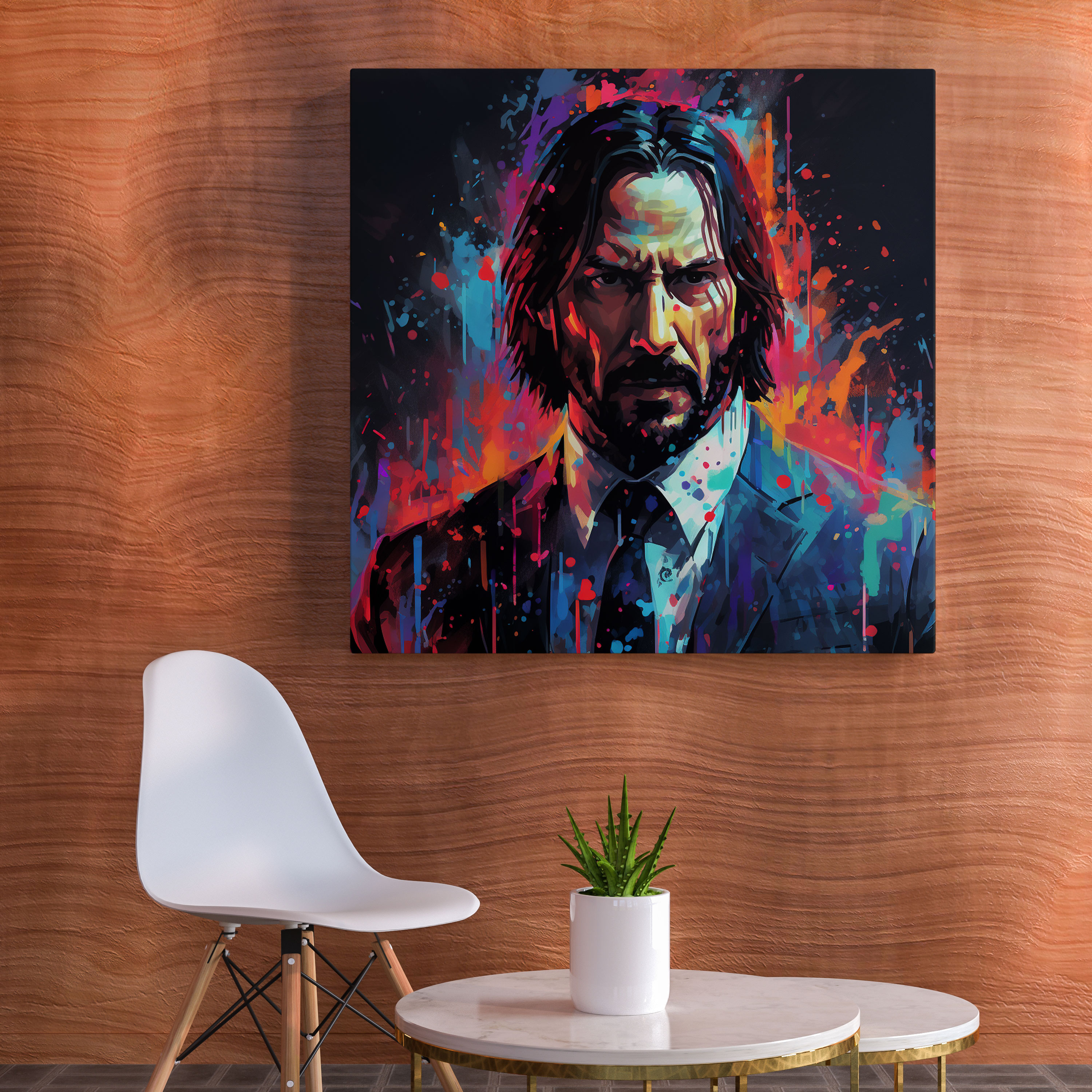 John Wick Canvas Print - Rainy Encounter - John Wick, Wall Decoration, John Wick, Canvas Print