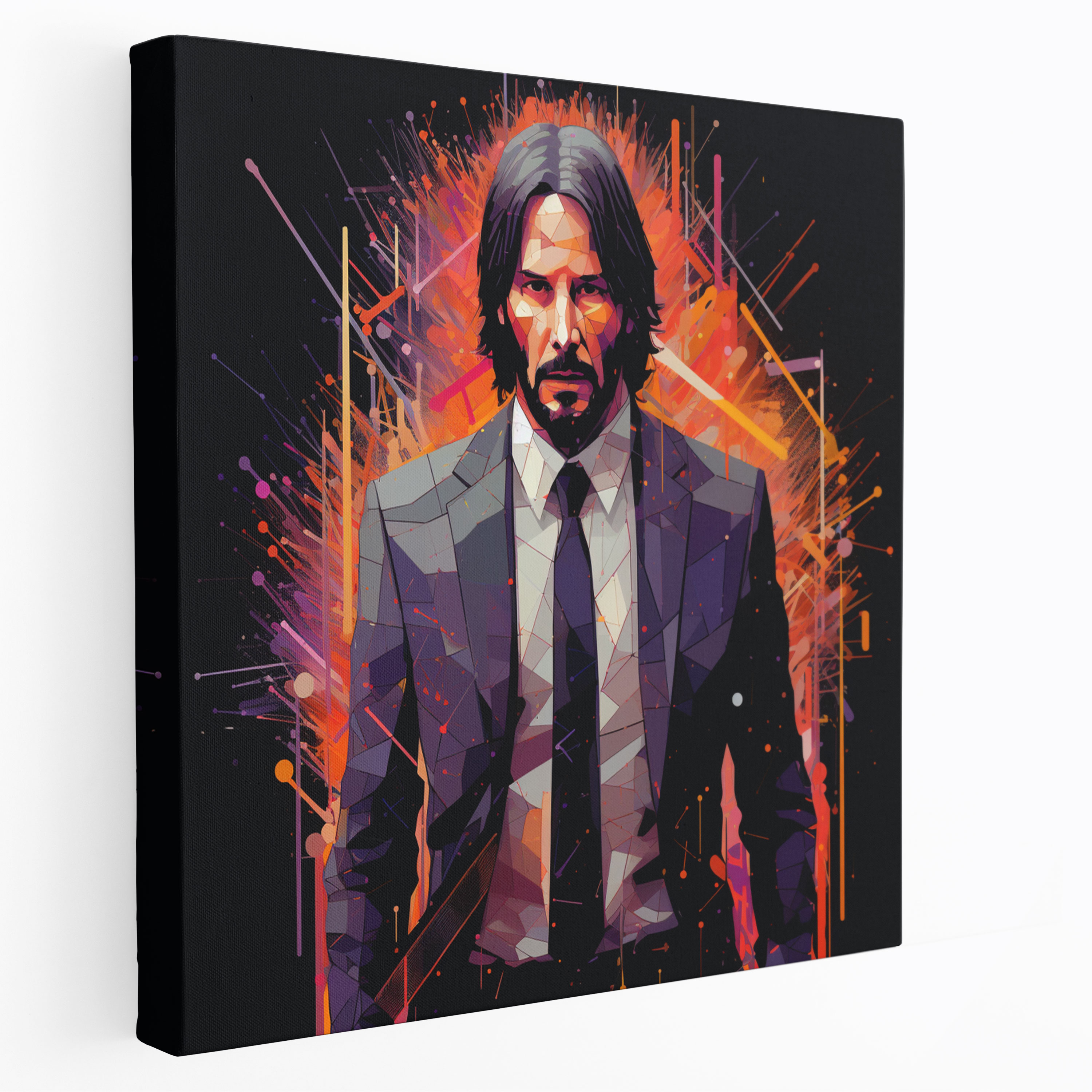 John Wick Wall Art - The Deadly Pencil - John Wick, John Wick, Minimalistic Depiction, Canvas Wall Art