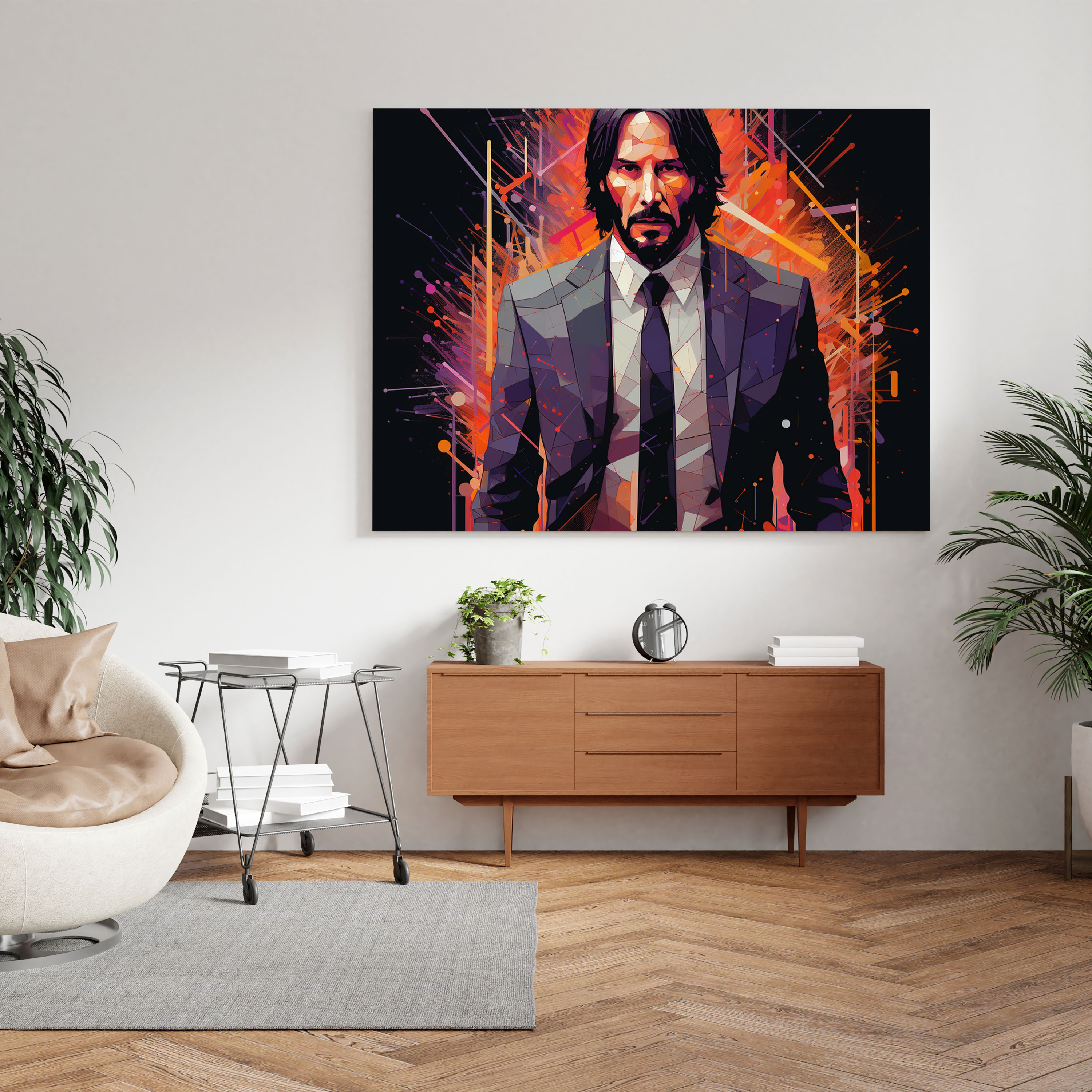 John Wick Wall Art - The Deadly Pencil - John Wick, John Wick, Minimalistic Depiction, Canvas Wall Art