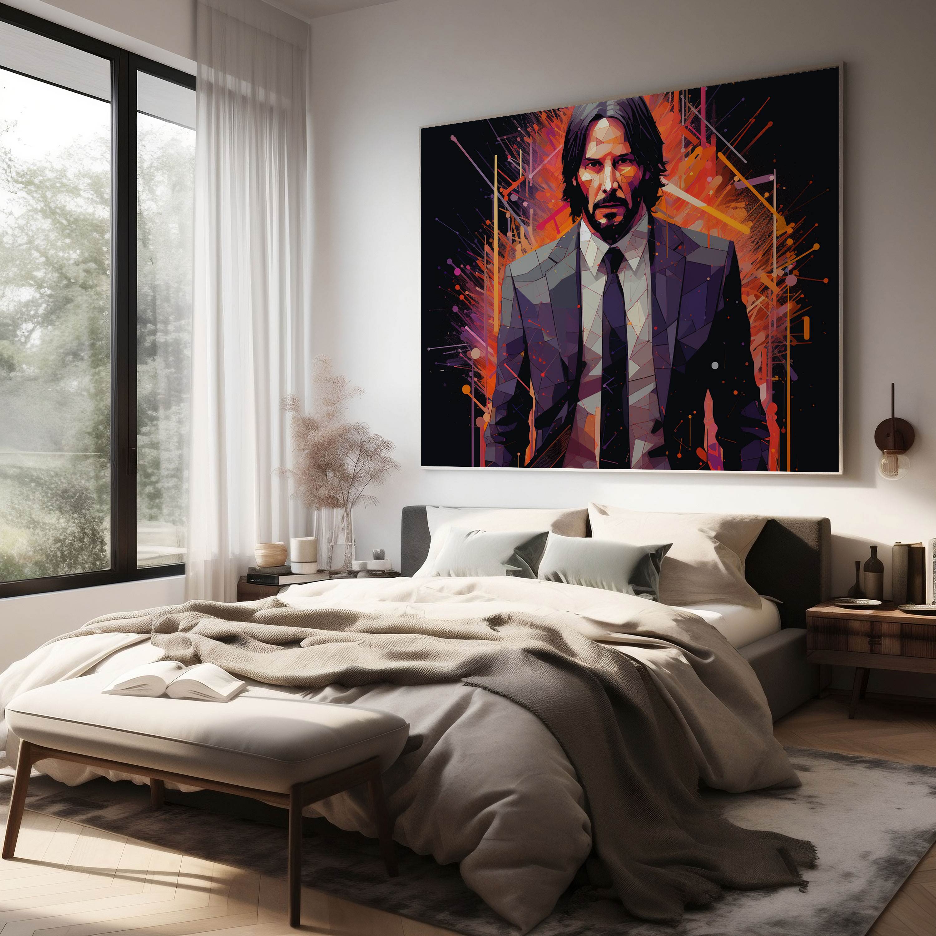 John Wick Wall Art - The Deadly Pencil - John Wick, John Wick, Minimalistic Depiction, Canvas Wall Art