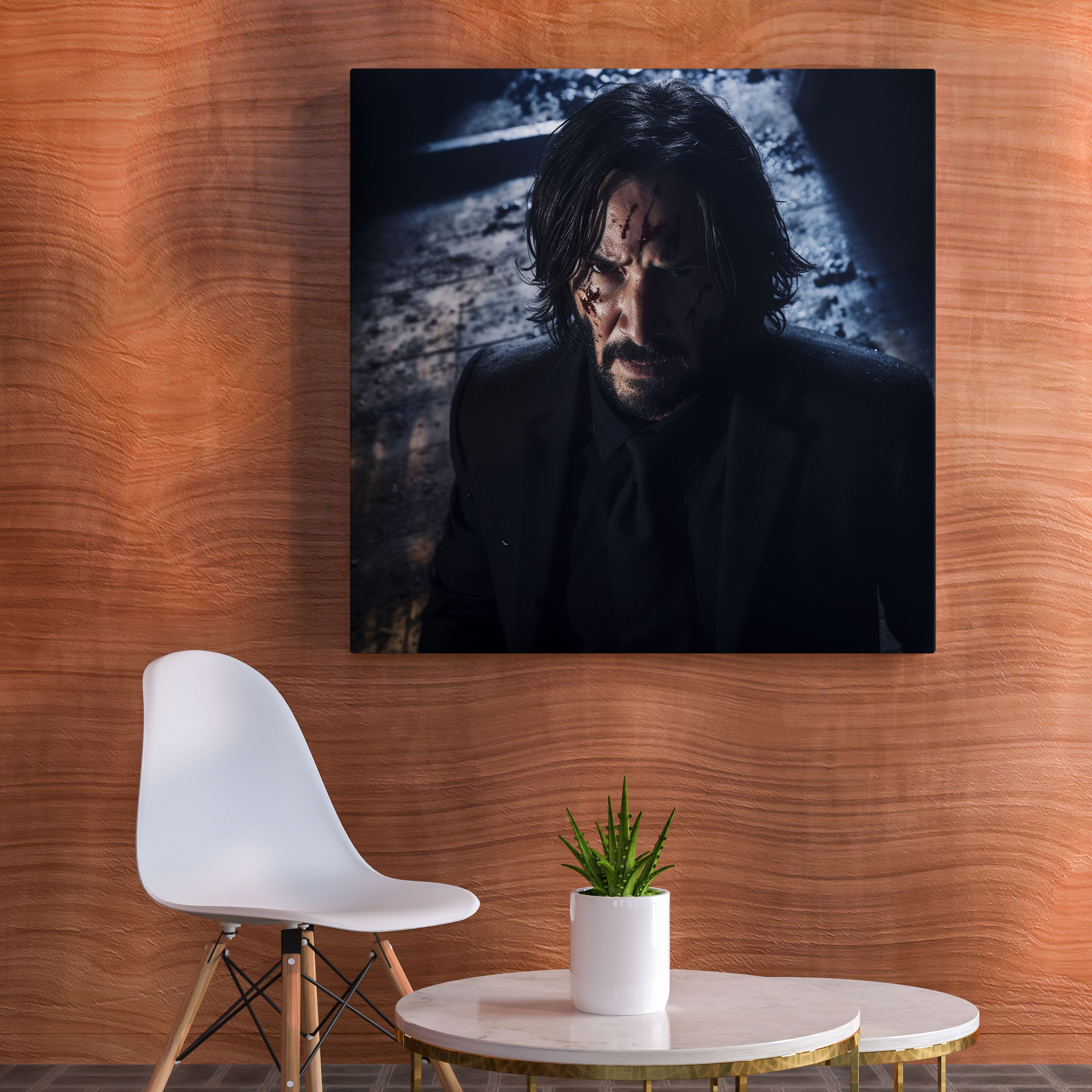 John Wick Canvas Print - Gritty Gaze - John Wick, Home Decoration, Canvas Wall Art, Dark Depiction