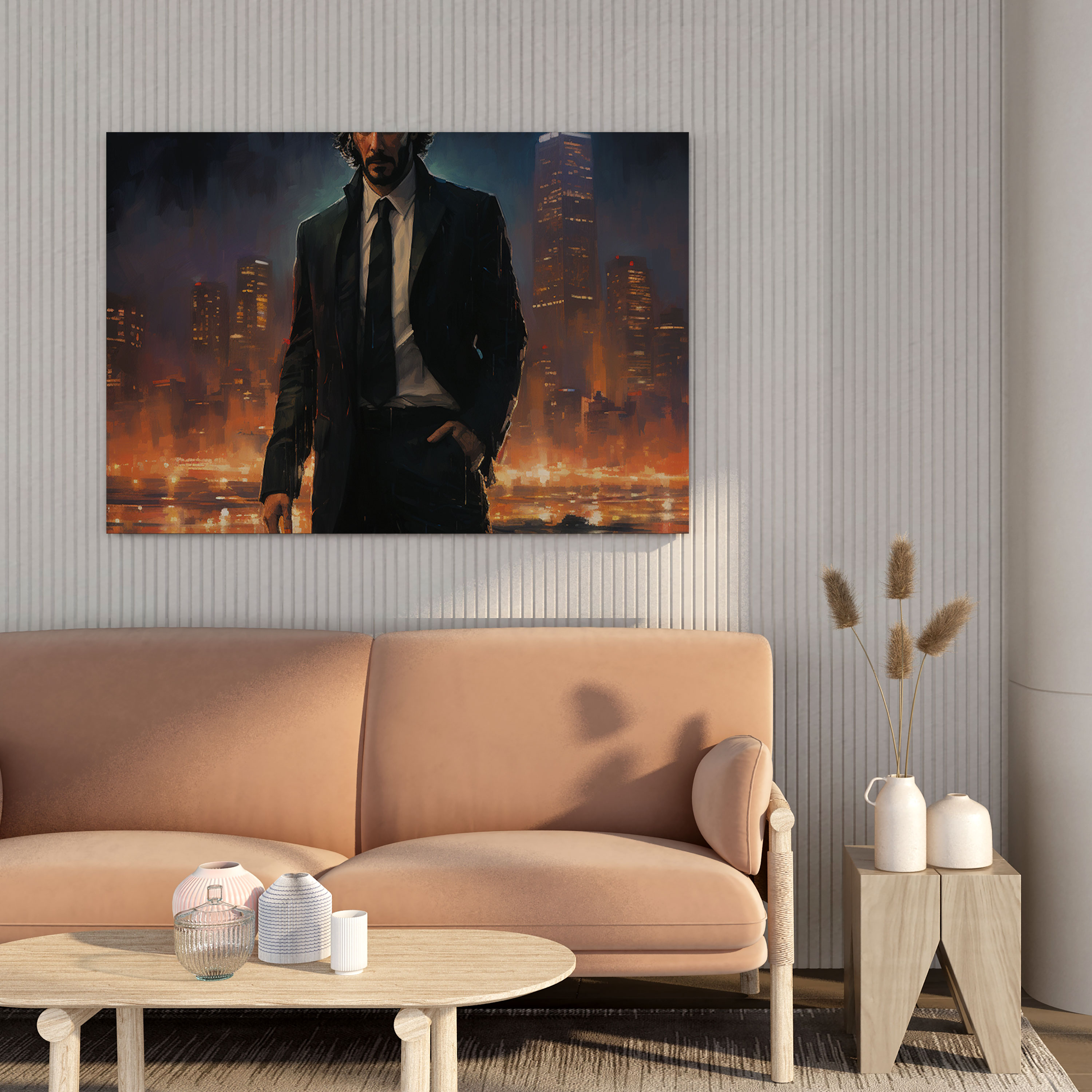 John Wick Canvas Print - Nightfall Vigilante - John Wick, Moody Painting, Canvas, John Wick