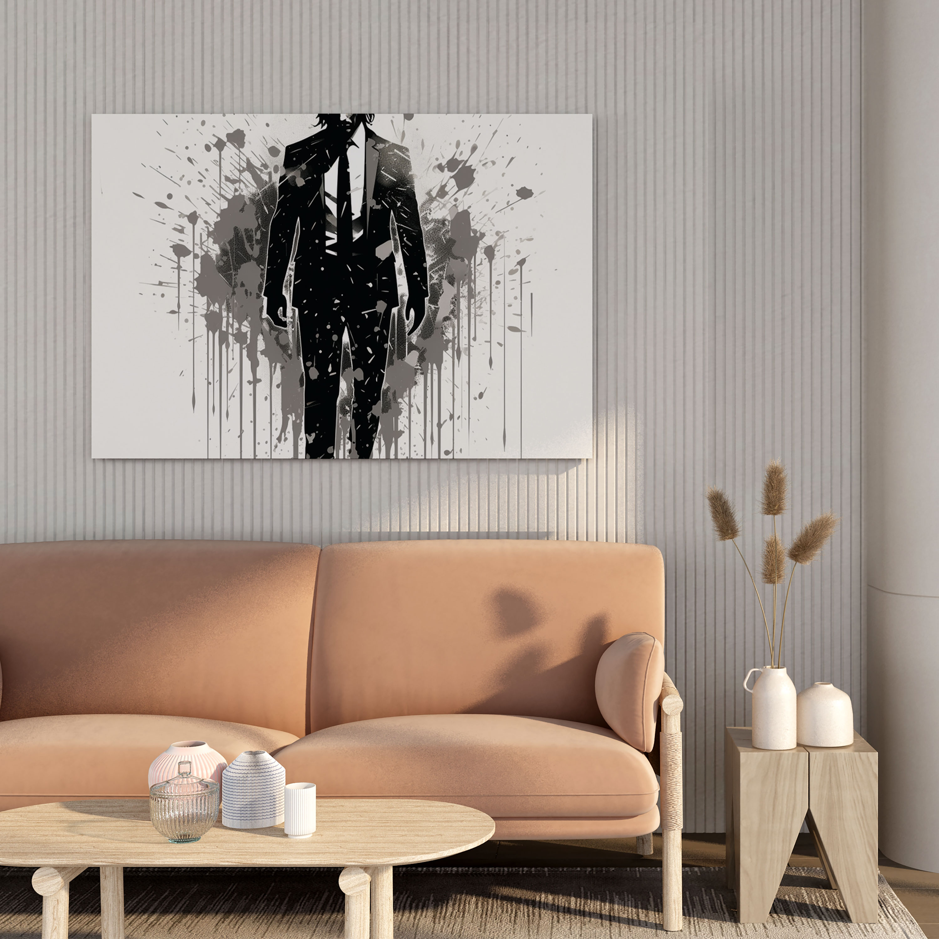 John Wick Wall Decoration - Resilient Silhouette - John Wick, Home Decoration, Minimalist Black And White Sketch, Wall Decoration