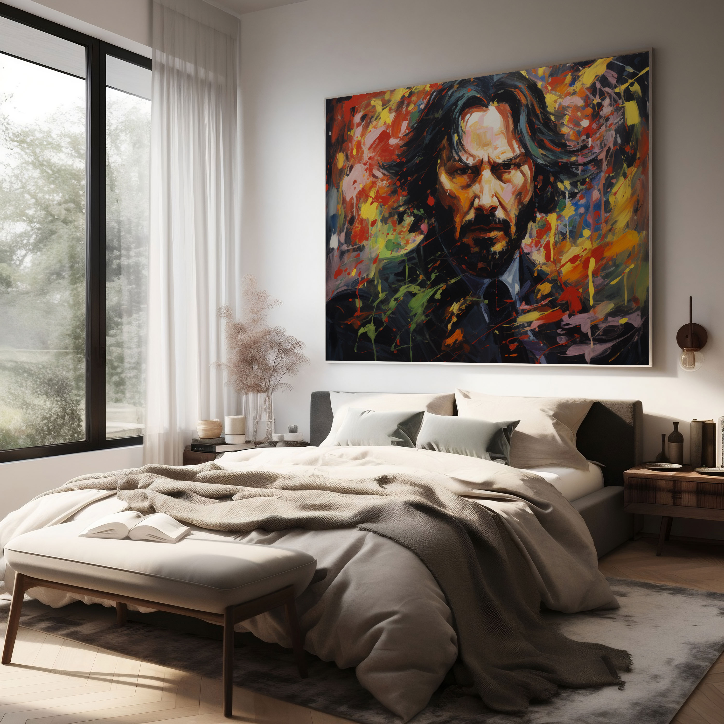 John Wick Canvas Print - Enigmatic Persona - John Wick, Home Decoration, Canvas Wall Art, Enigmatic Persona
